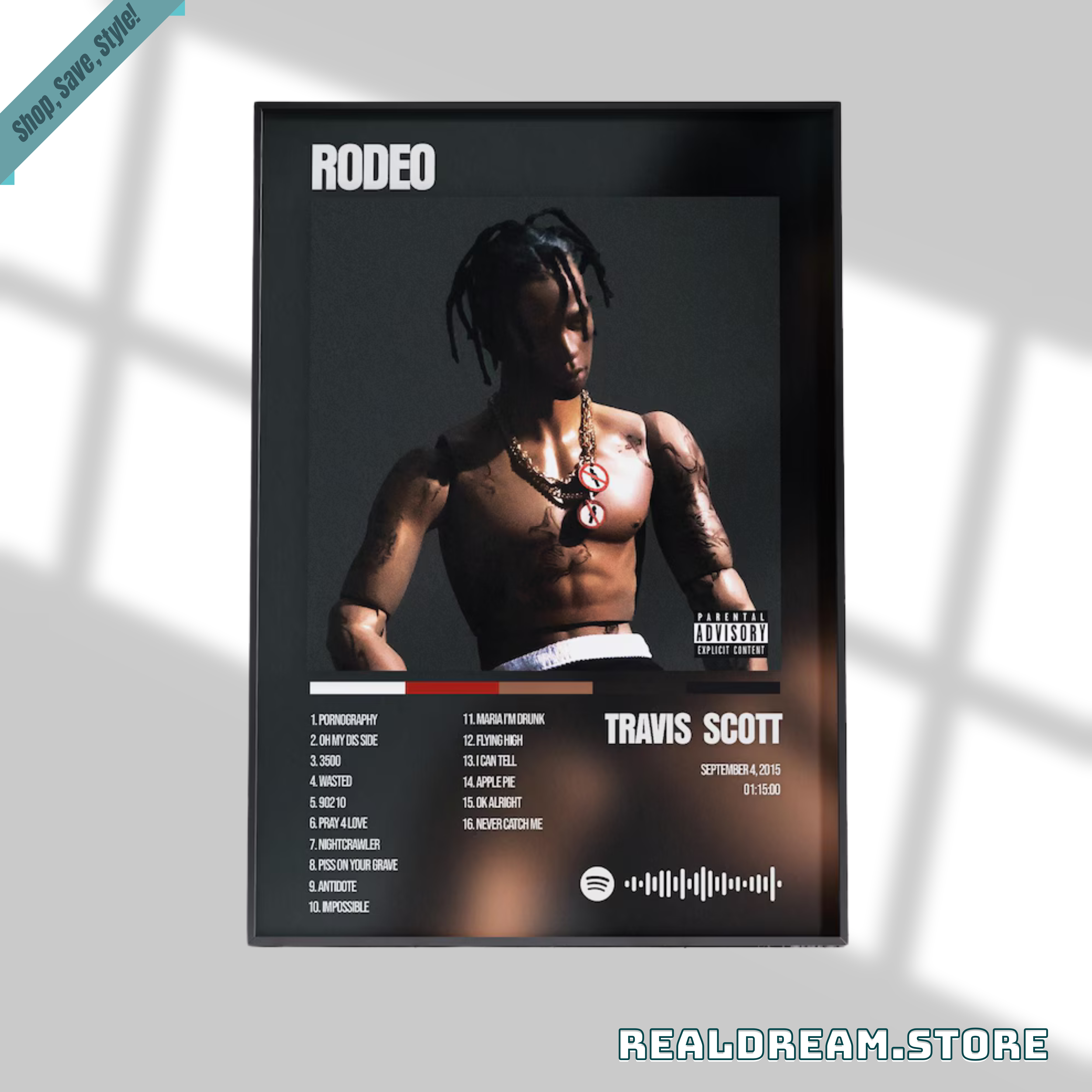 Rodeo Poster Travis Scott Album Cover - Print Retro Hip Hop Wall Art