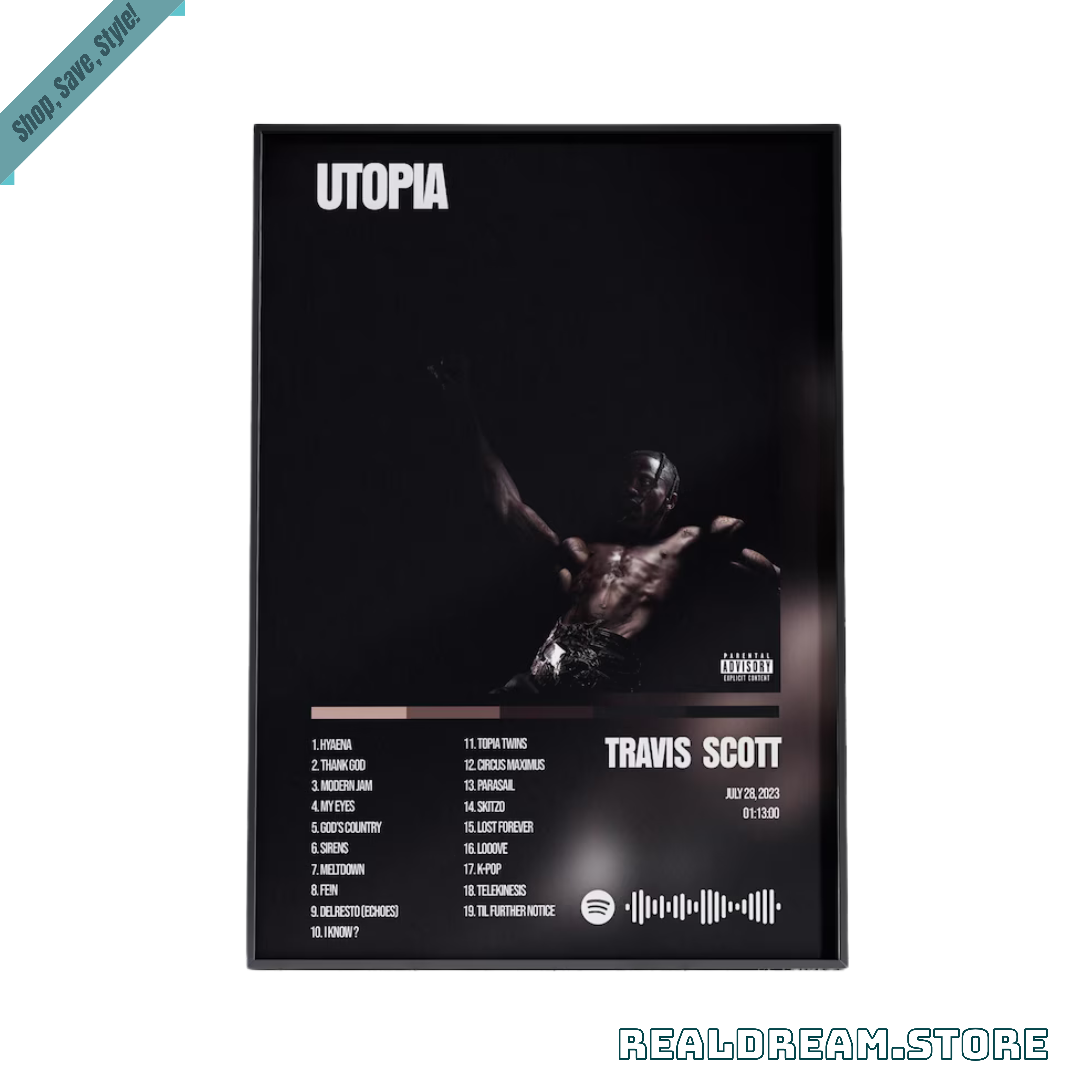 Utopia Poster Travis Scott Album Cover - Print Dark Futuristic Rap Wall Art 2 Utopia Poster Travis Scott Album Cover - Print Dark Futuristic Rap Wall Art 2