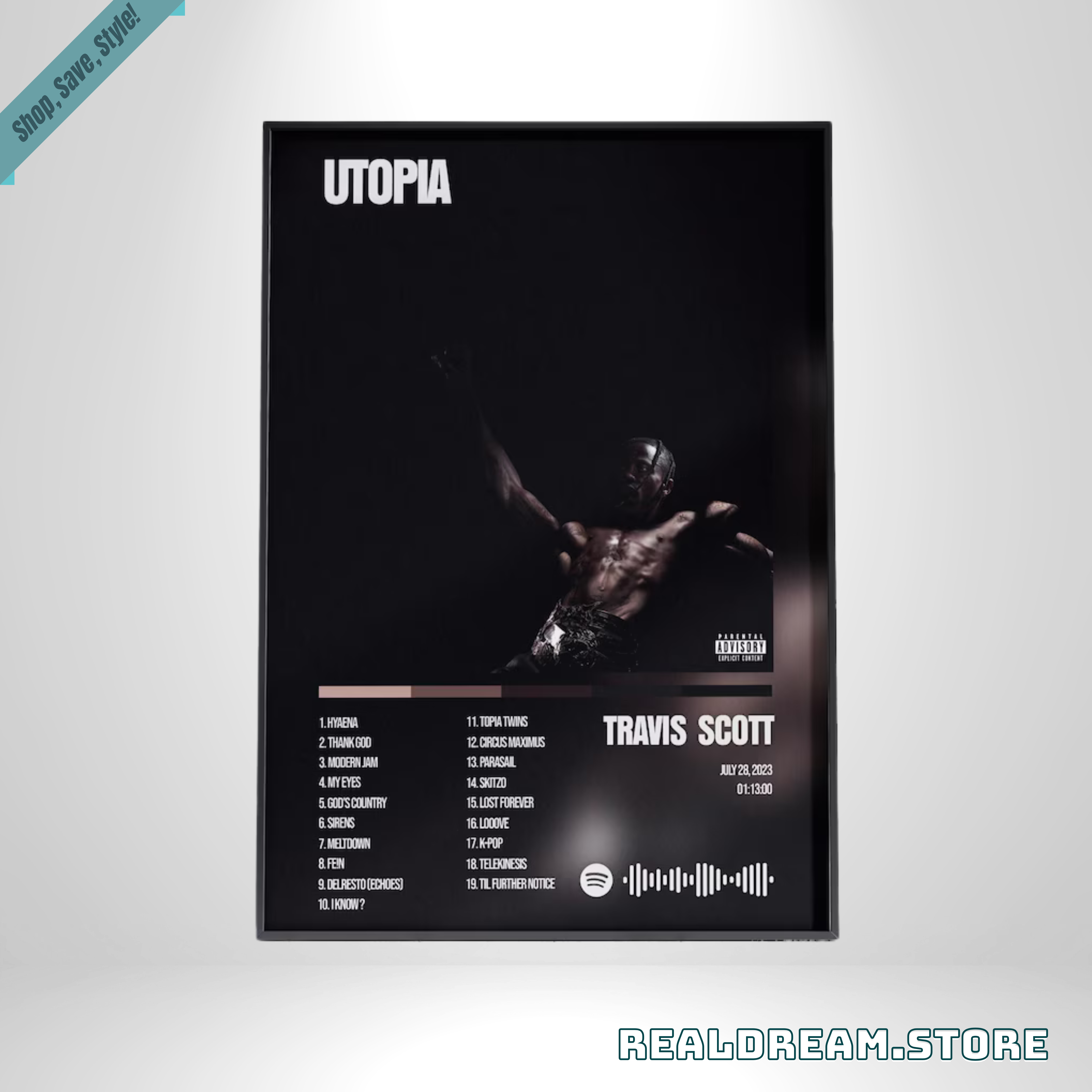 Utopia Poster Travis Scott Album Cover - Print Dark Futuristic Rap Wall Art 3 Utopia Poster Travis Scott Album Cover - Print Dark Futuristic Rap Wall Art 3