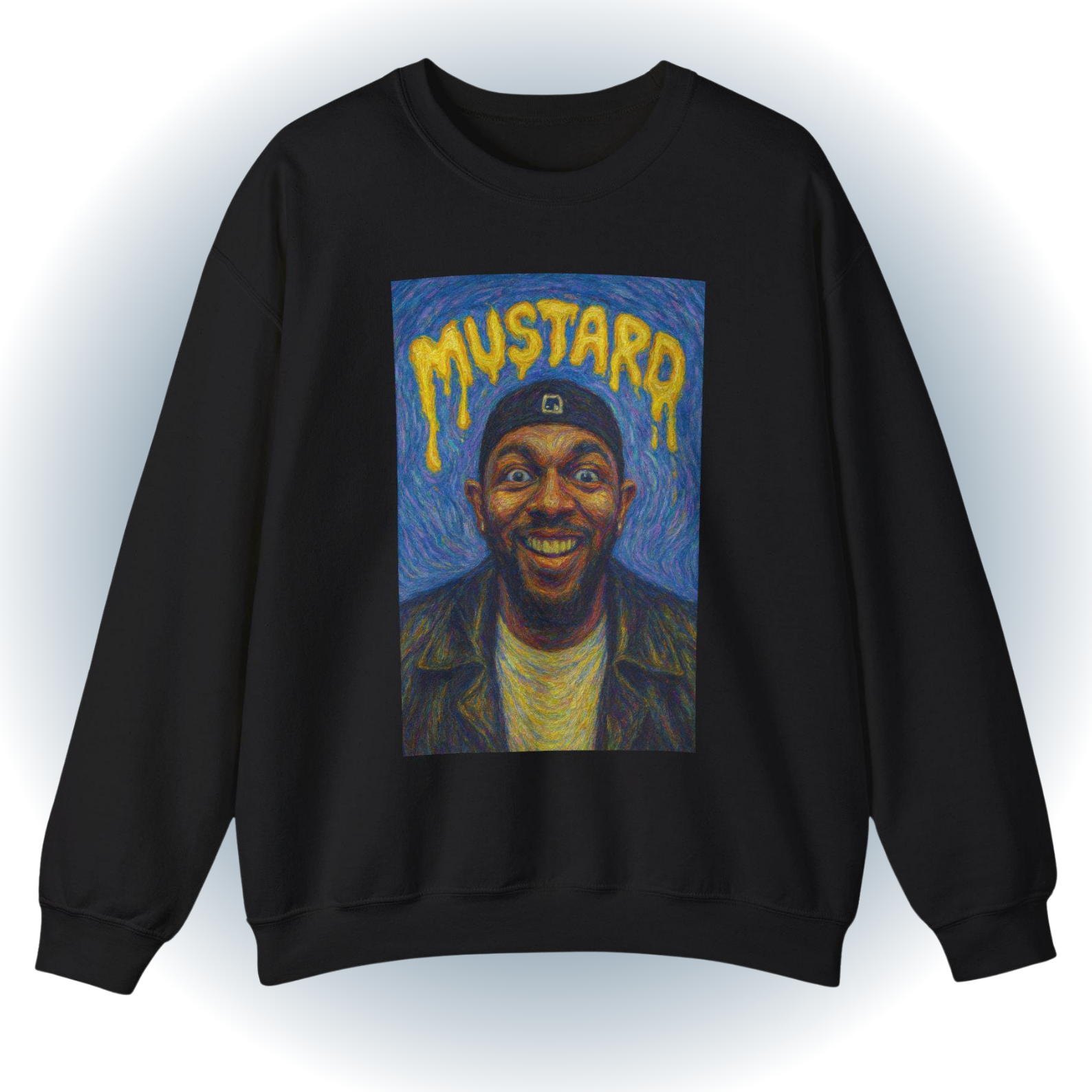 Mustard Sweatshirt - Rapper Art Style