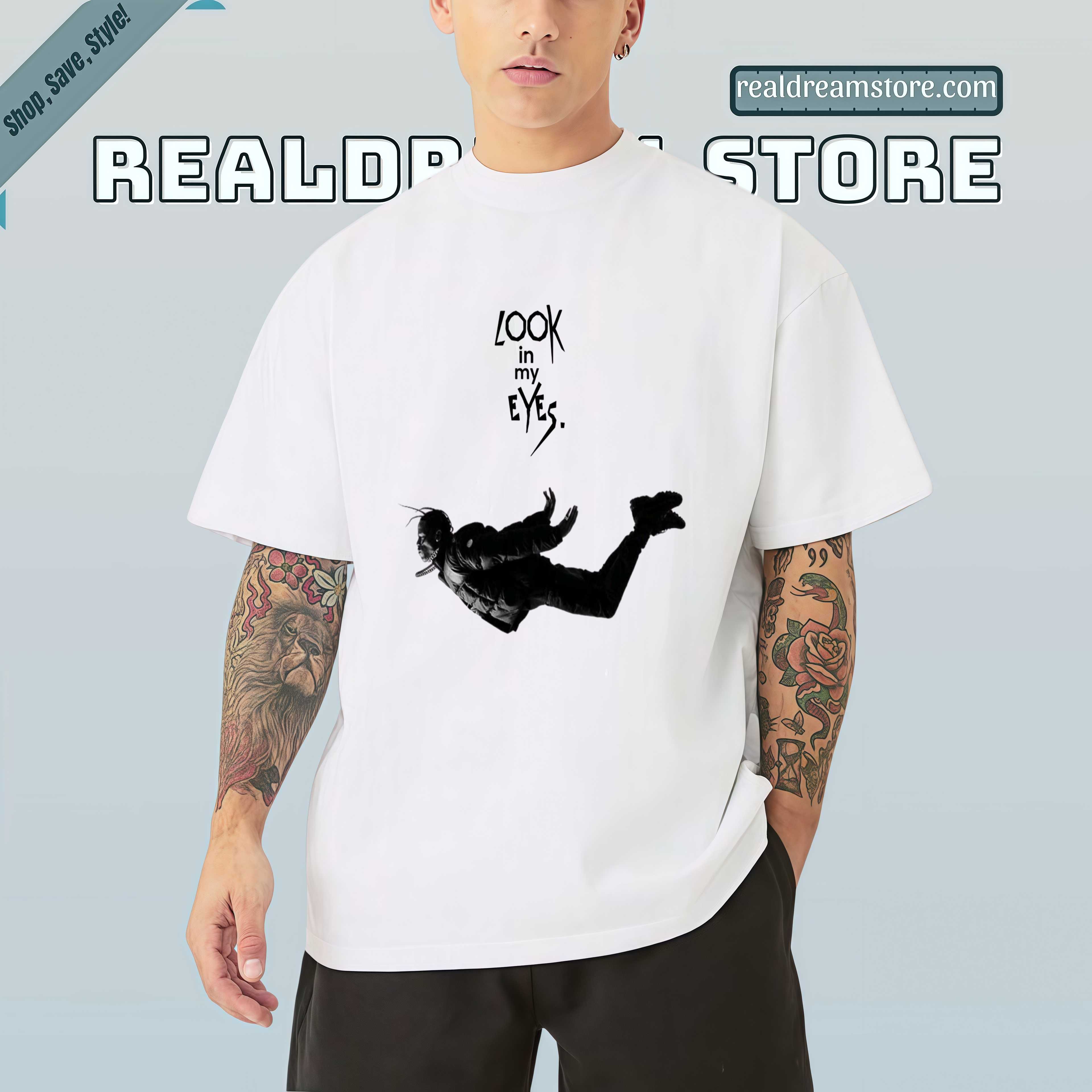 Travis Scott Look In My Life Tshirt - Music And Street Color Tee Travis Scott Look In My Life Tshirt - Music And Street Color Tee