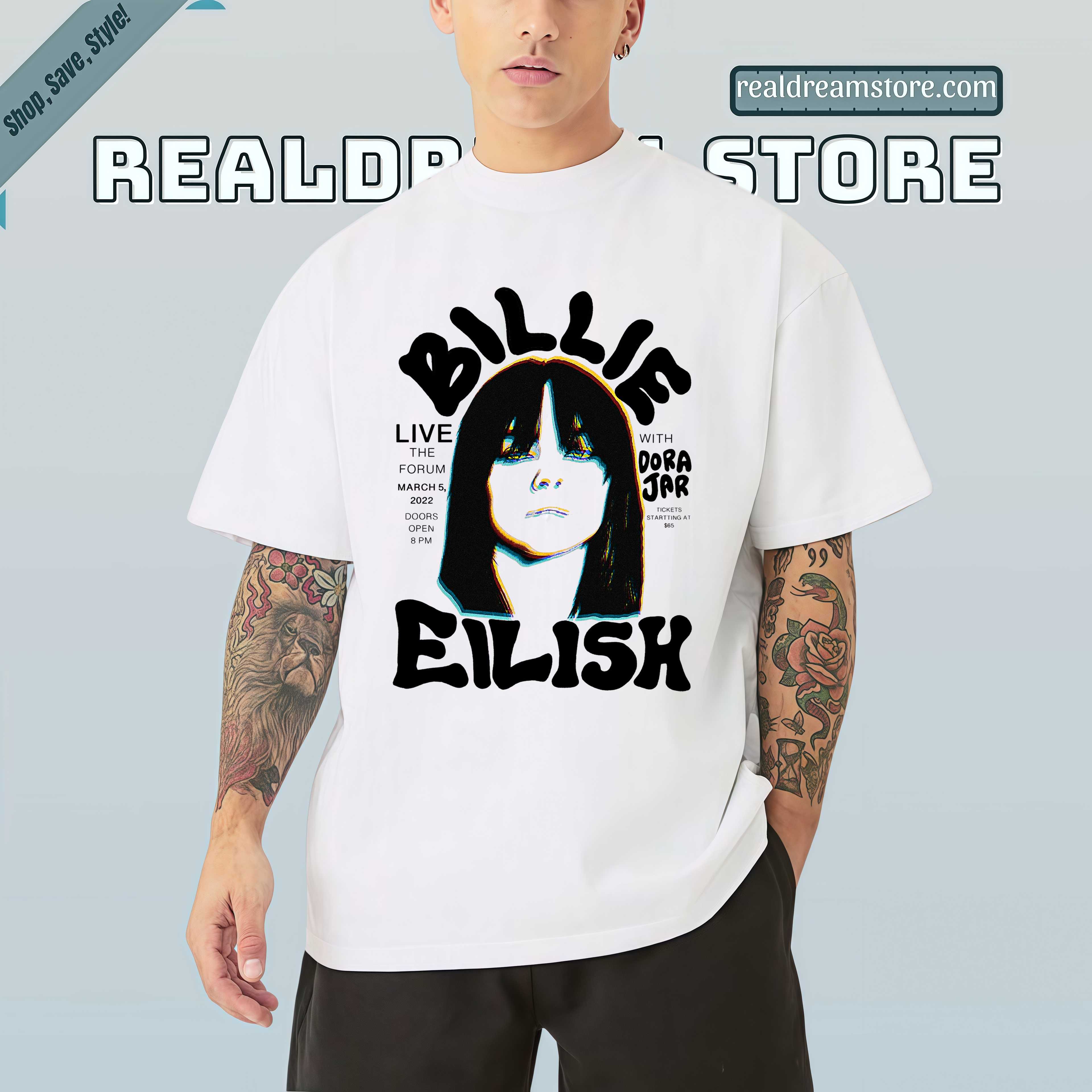 Live At The Forum 2022 Tshirt - Limited Billie Eilish Tee Live At The Forum 2022 Tshirt - Limited Billie Eilish Tee