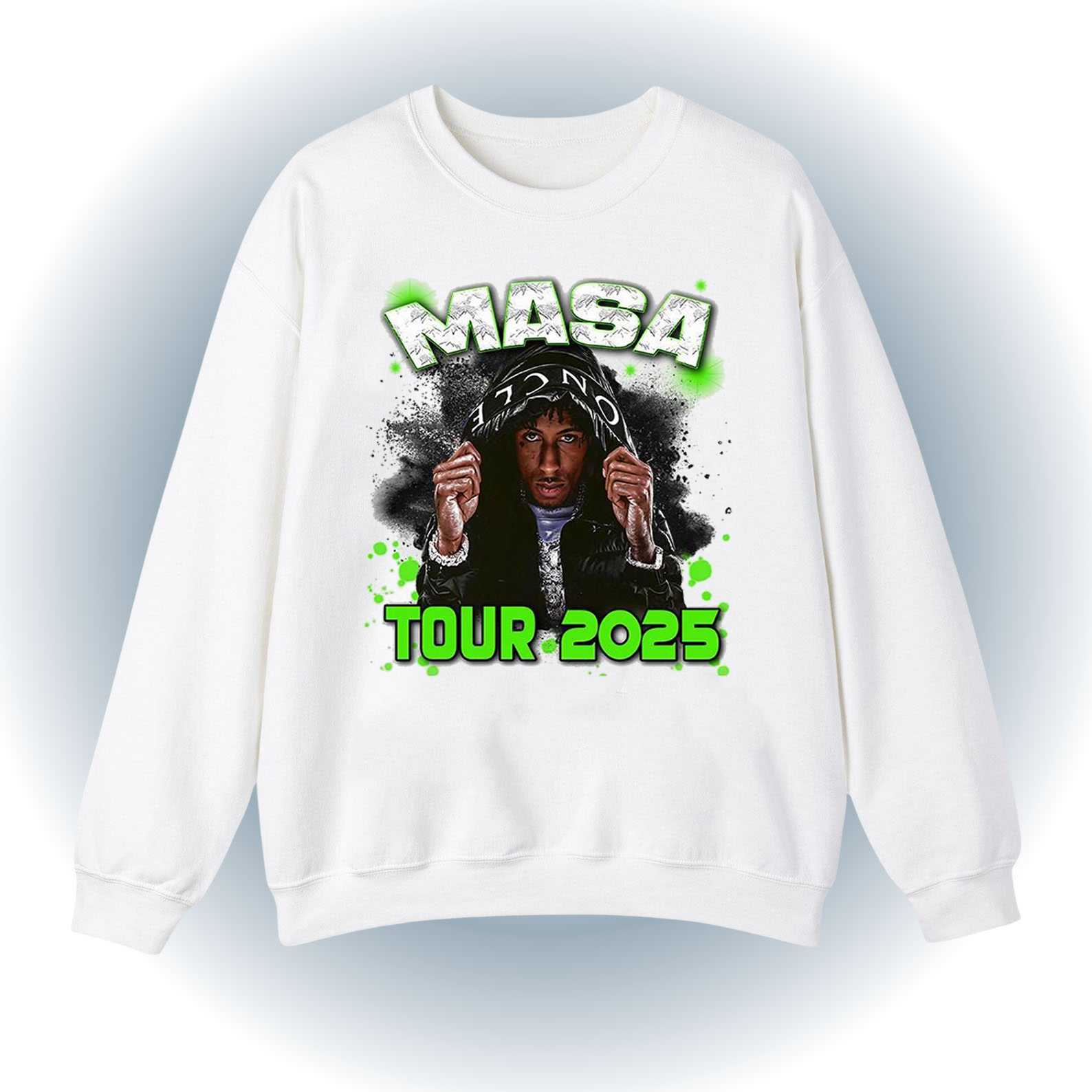 Youngboy Masa Tour Shirt - Neon Green Drip Crewneck