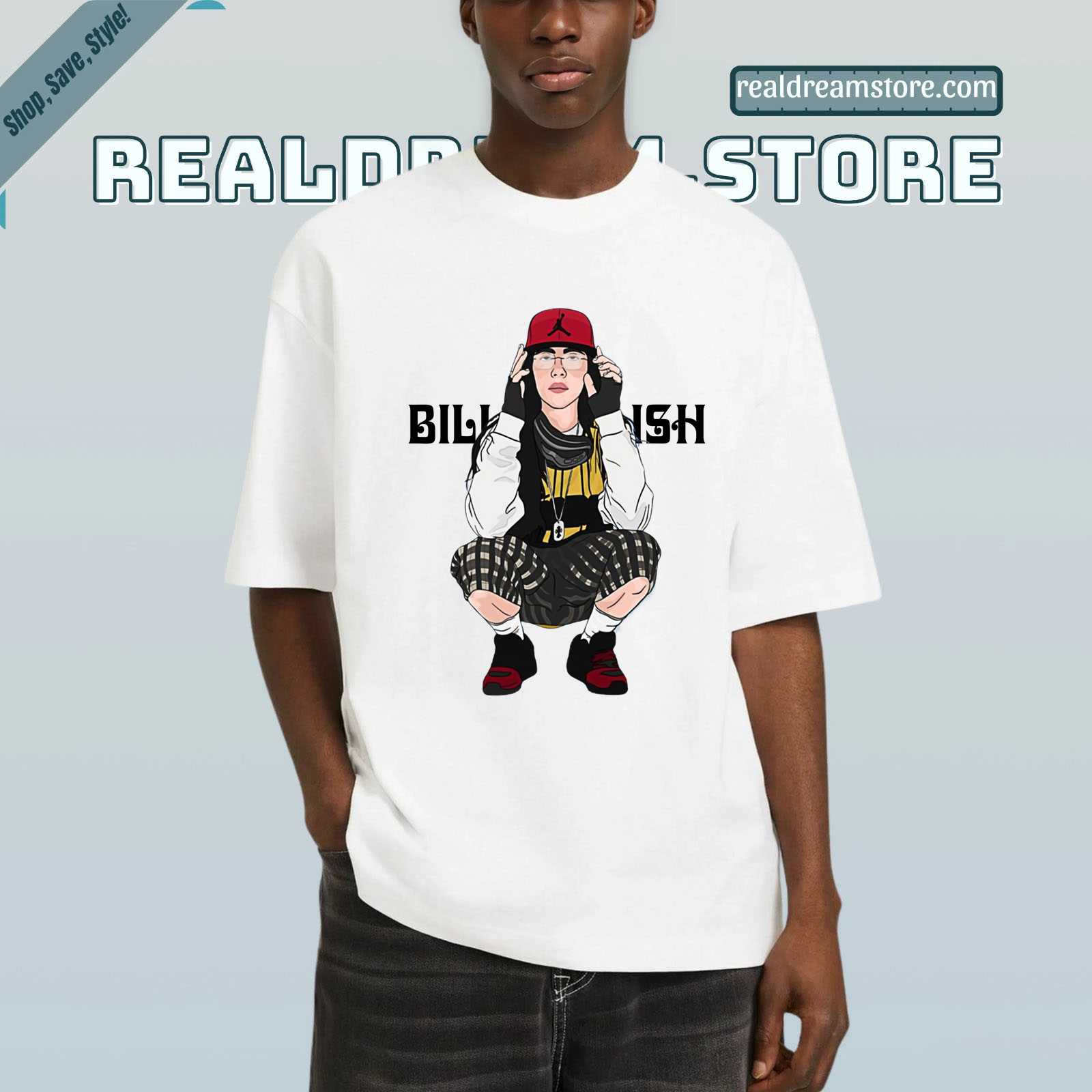 Billie Eilish X Street King Tee - Retro Urban Billie Tee Billie Eilish X Street King Tee - Retro Urban Billie Tee