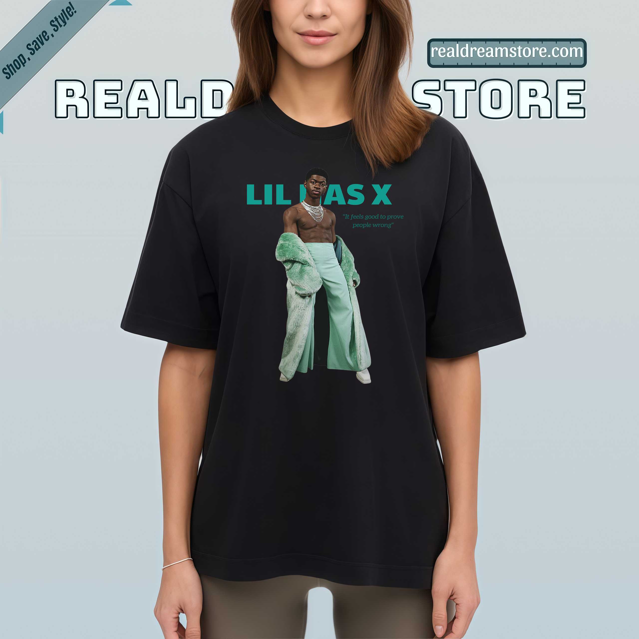 Lil Nas X Statement Tee - Lil Nas X It Feels Good Dark Color Tshirt Lil Nas X Statement Tee - Lil Nas X It Feels Good Dark Color Tshirt