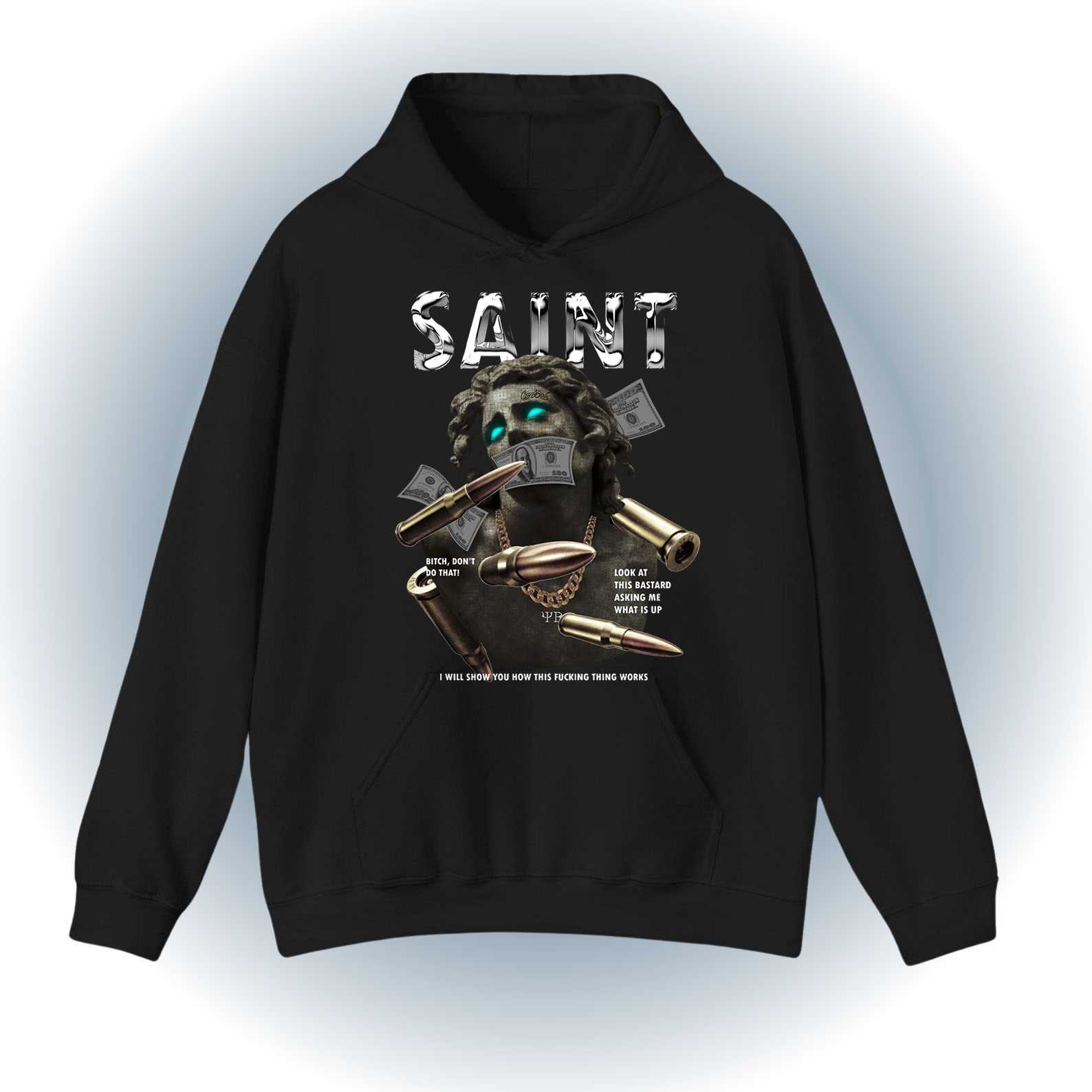 Saint Gangster Hoodie – Money Bullets Hoodie