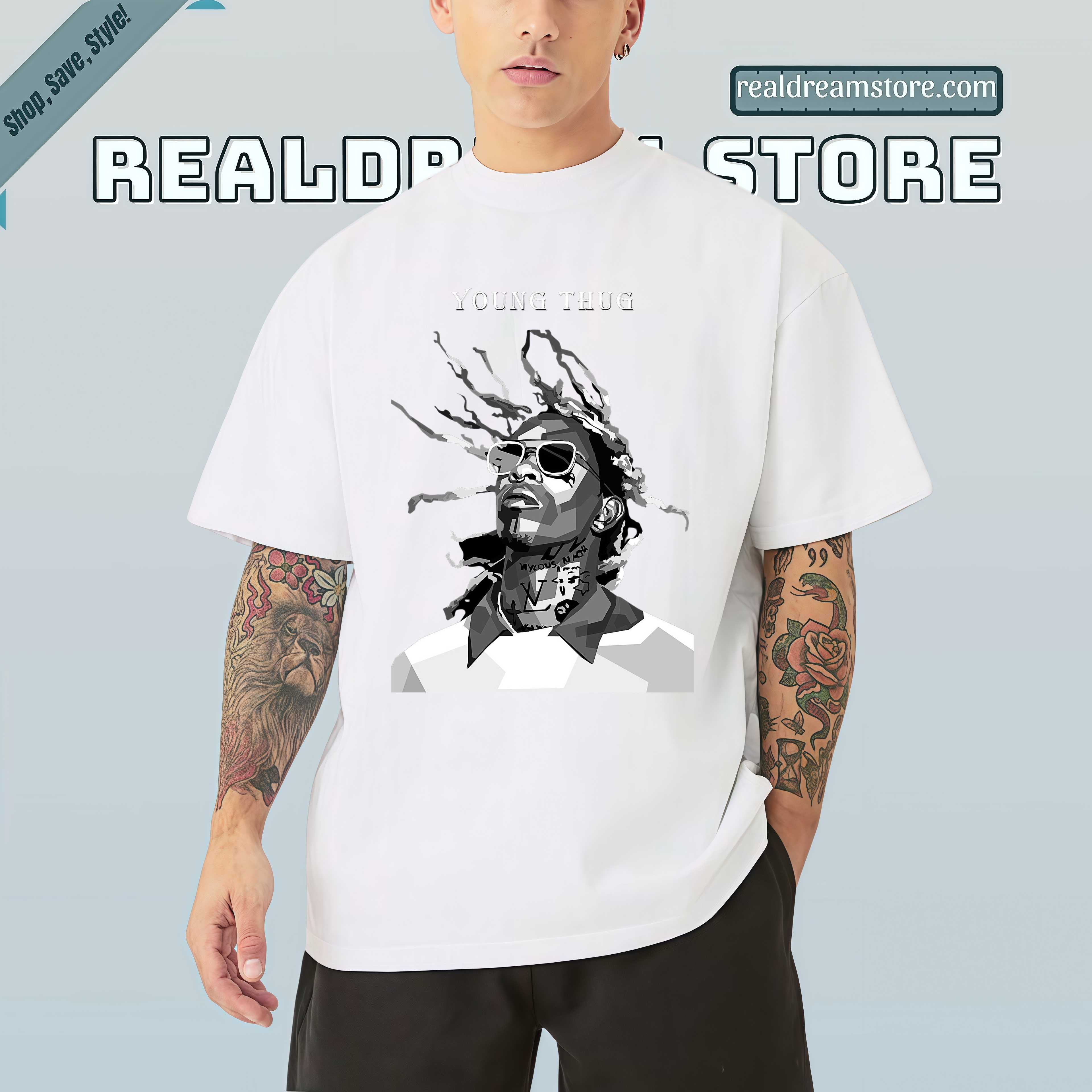Young Thug Dreadlocks Shades Tee - Hip Hop Graphic Tee