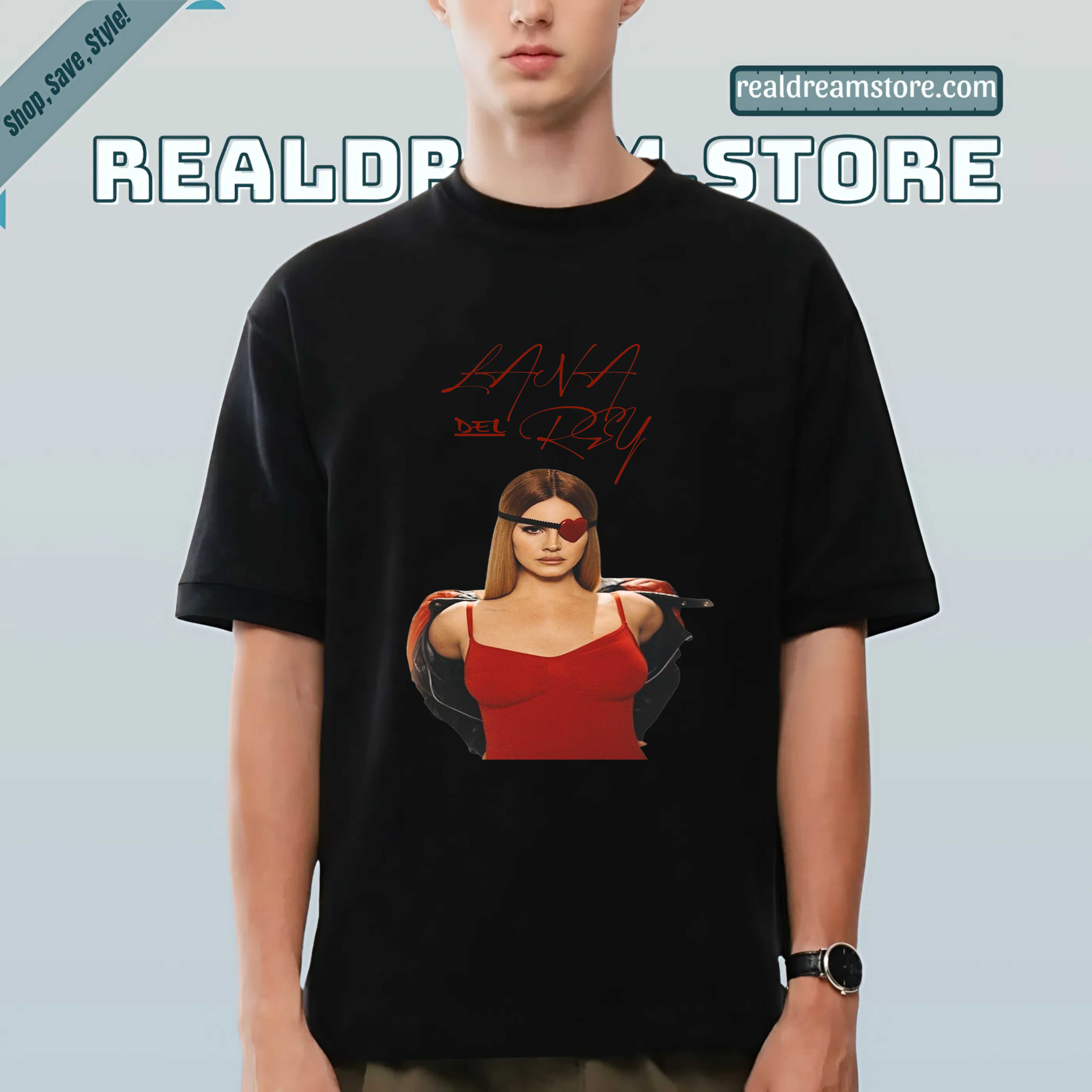 Lana Del Rey Red Heart Tee - Retro Diva Glam Dark Color Tshirt Lana Del Rey Red Heart Tee - Retro Diva Glam Dark Color Tshirt