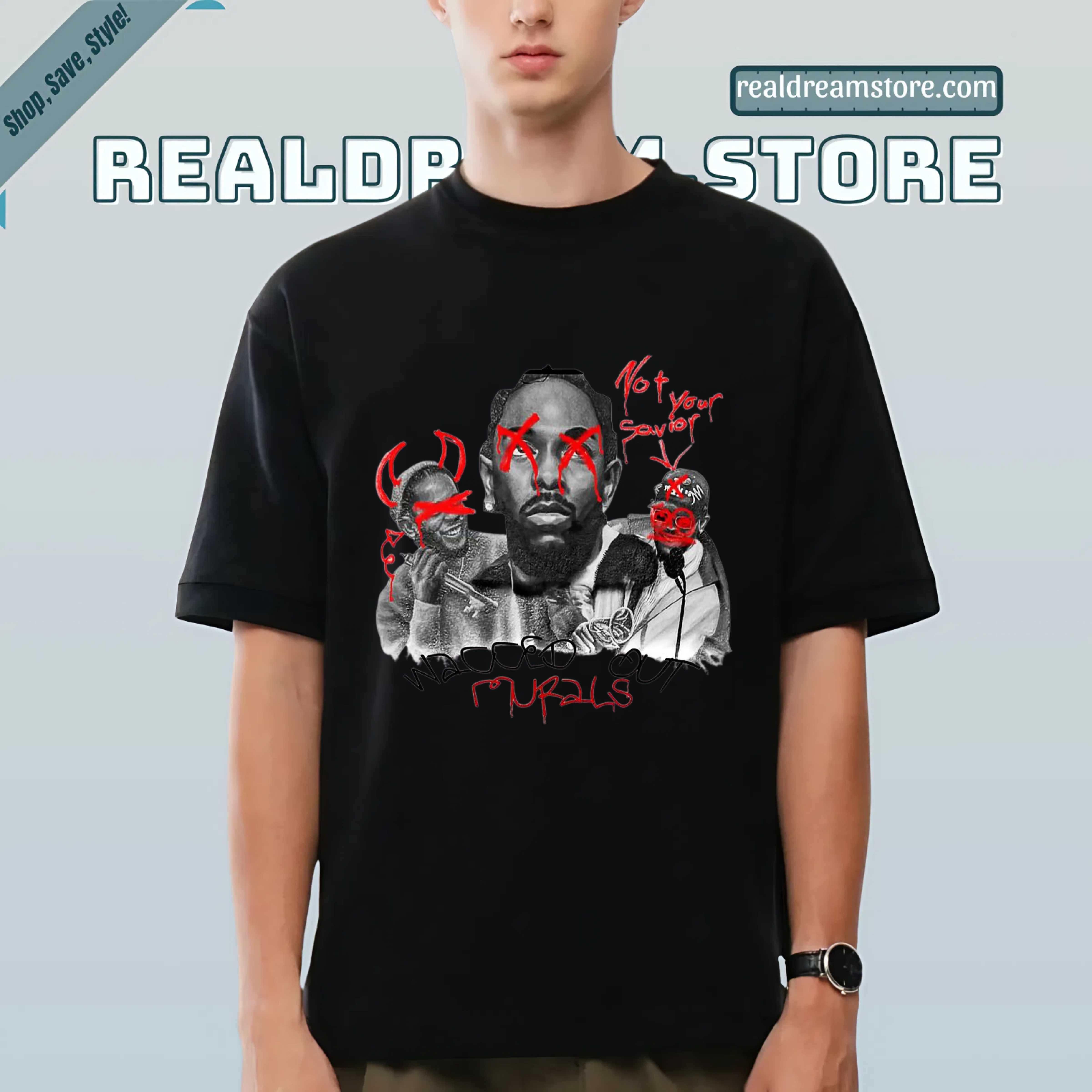 Not Your Savior Graffiti Art Tee - Kendrick Lamar Urban Art Mixed Dark Color Tee