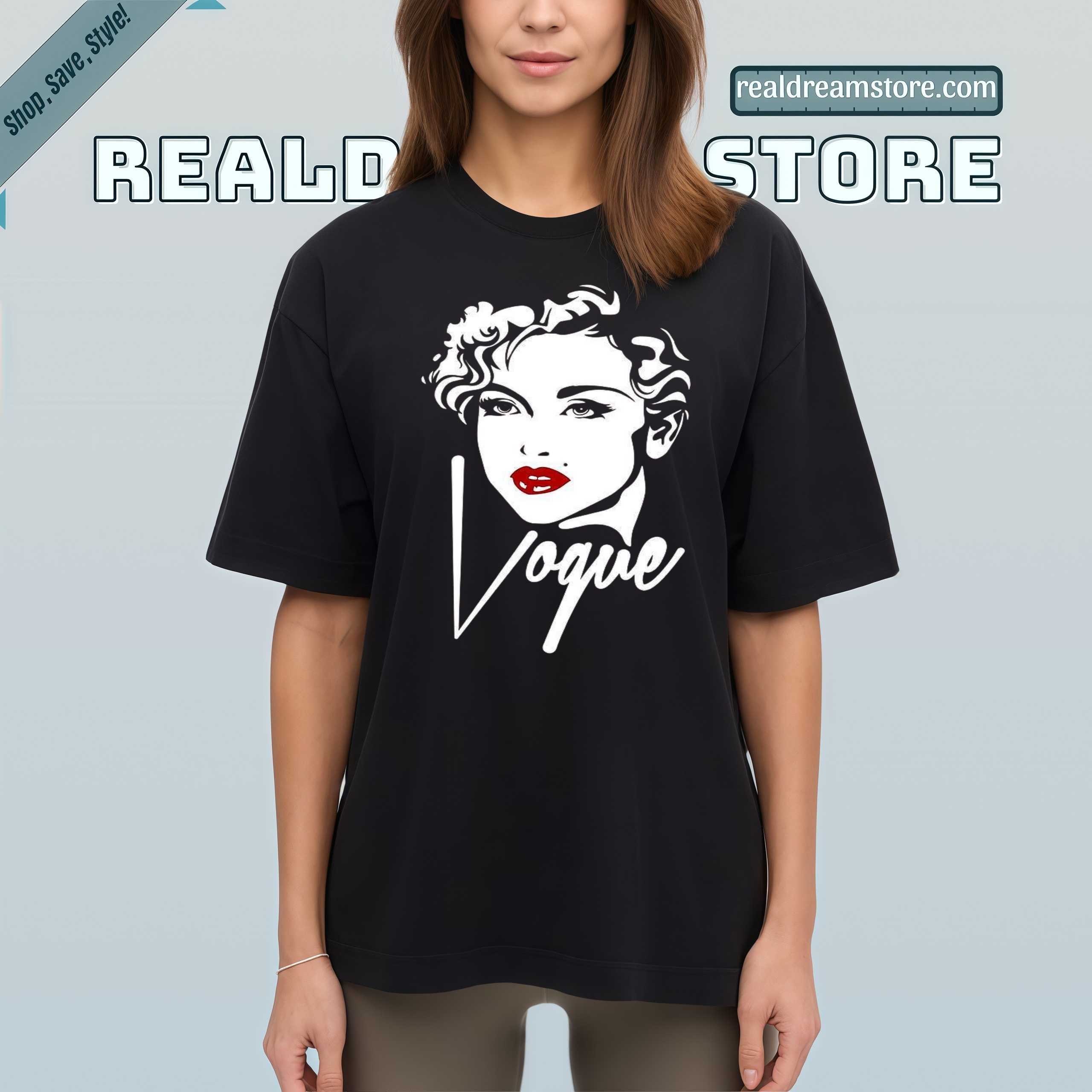 Madonna Loquie Classic Red Lip Collage Graphic Tee - Vintage Retro Fan Shirt Madonna Loquie Classic Red Lip Collage Graphic Tee - Vintage Retro Fan Shirt