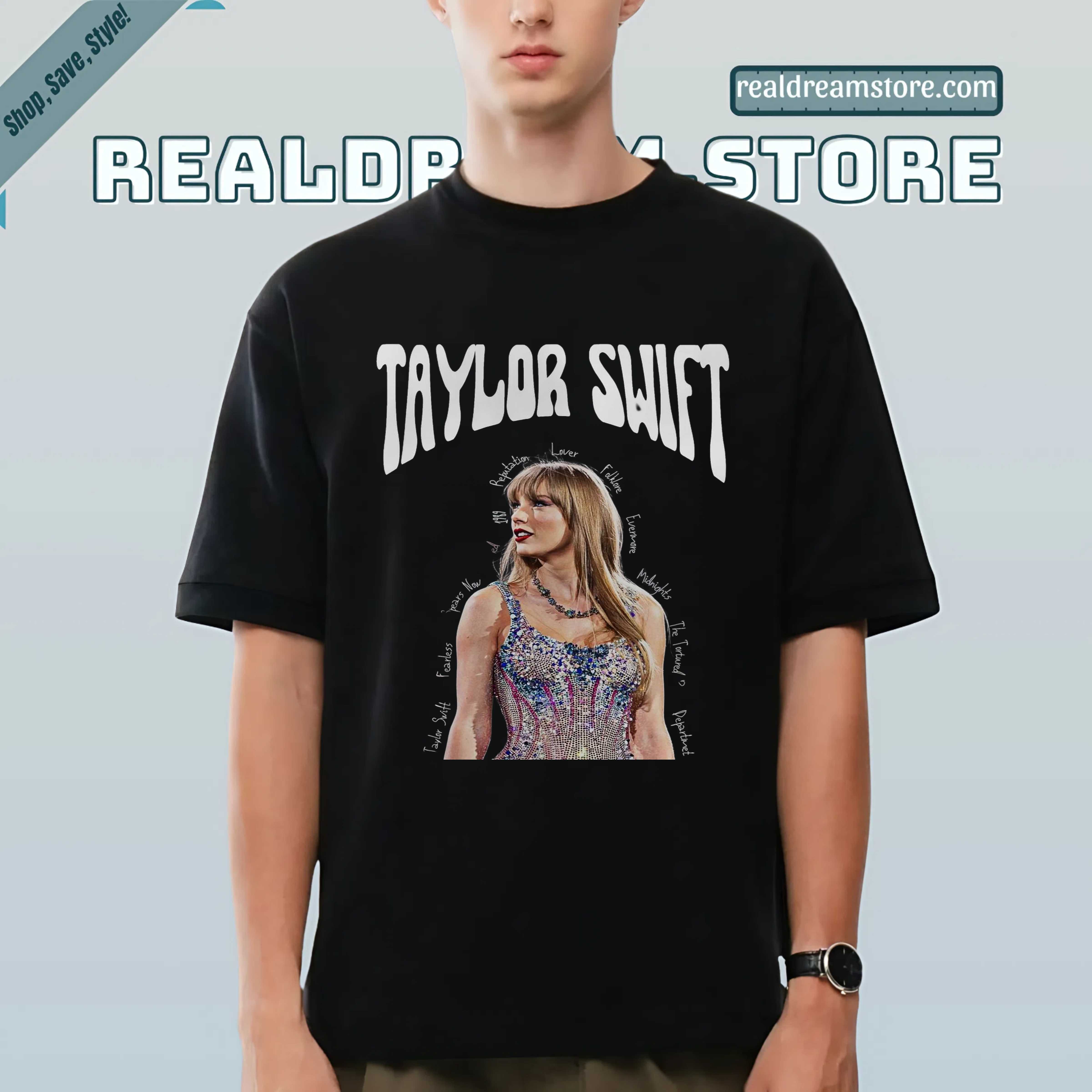 Taylor Swift Psychedelic Eras Arch Tee - Y2k Glitter Pop Fan Shirt