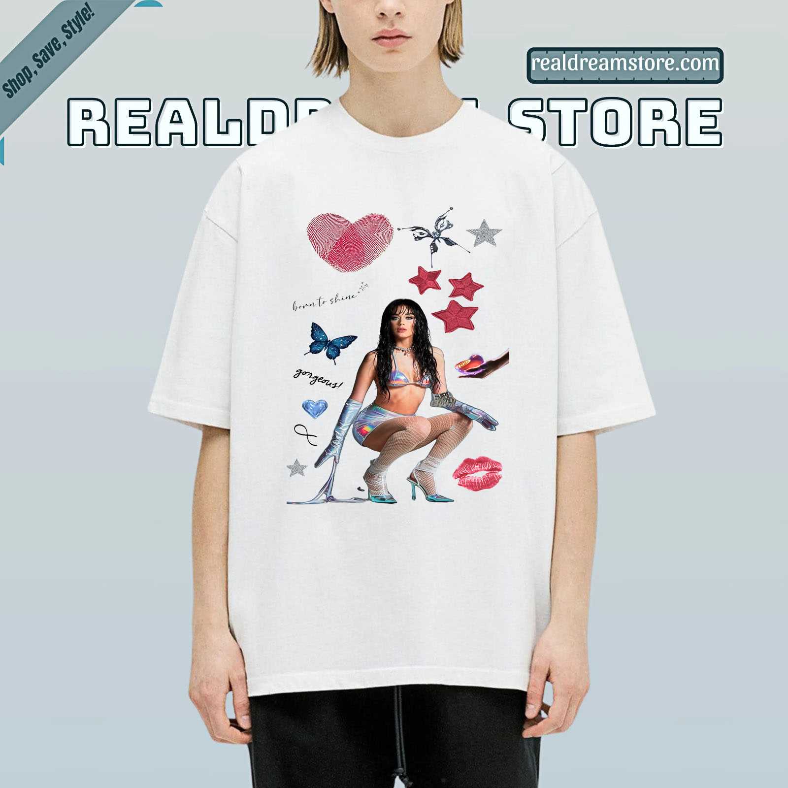 Katy Perry Holographic Diva Set Tee - Galaxy Fantasy Star Kiss Heart Fan Light Color Shirt Katy Perry Holographic Diva Set Tee - Galaxy Fantasy Star Kiss Heart Fan Light Color Shirt