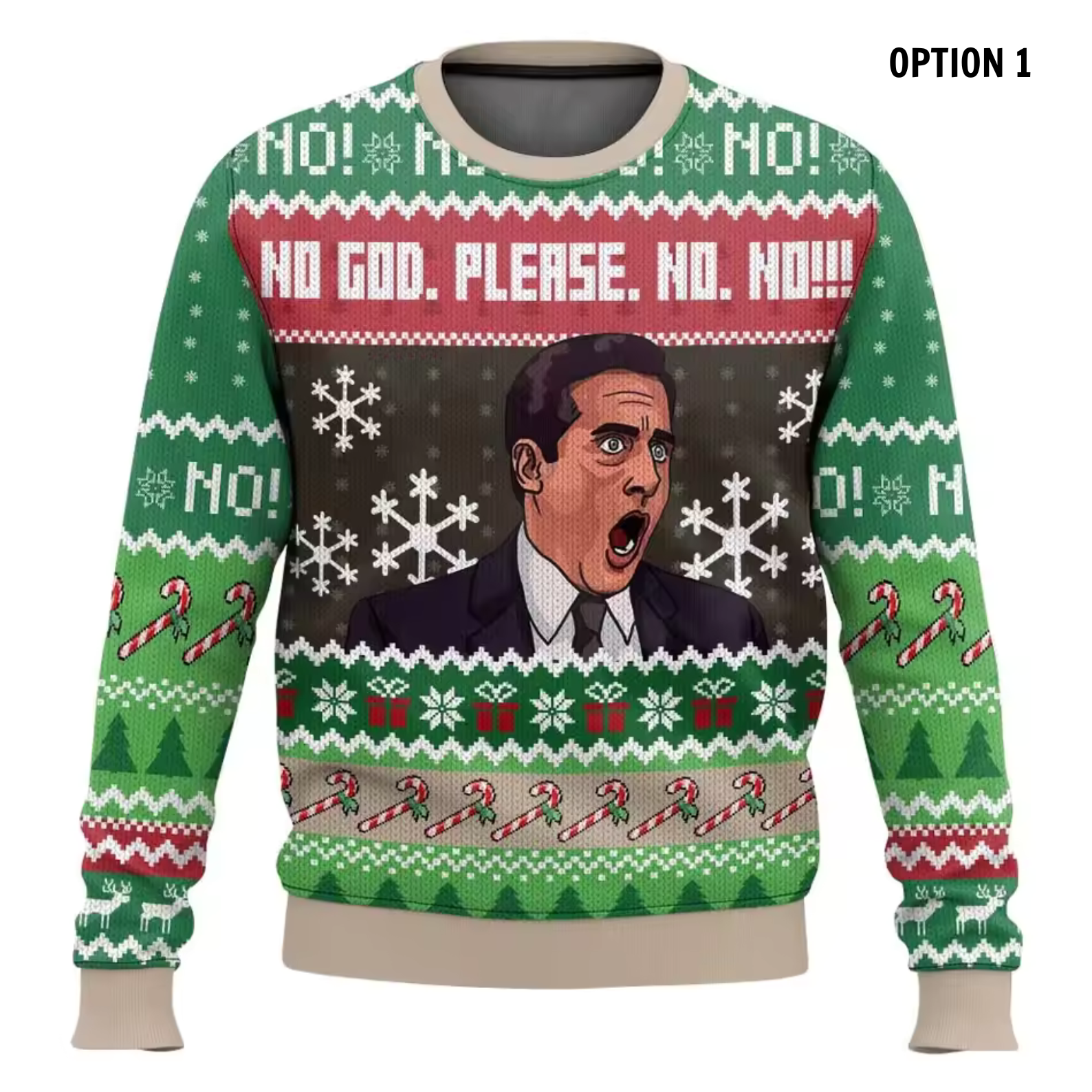 No God Please Michael Scott - Ugly Christmas Sweater