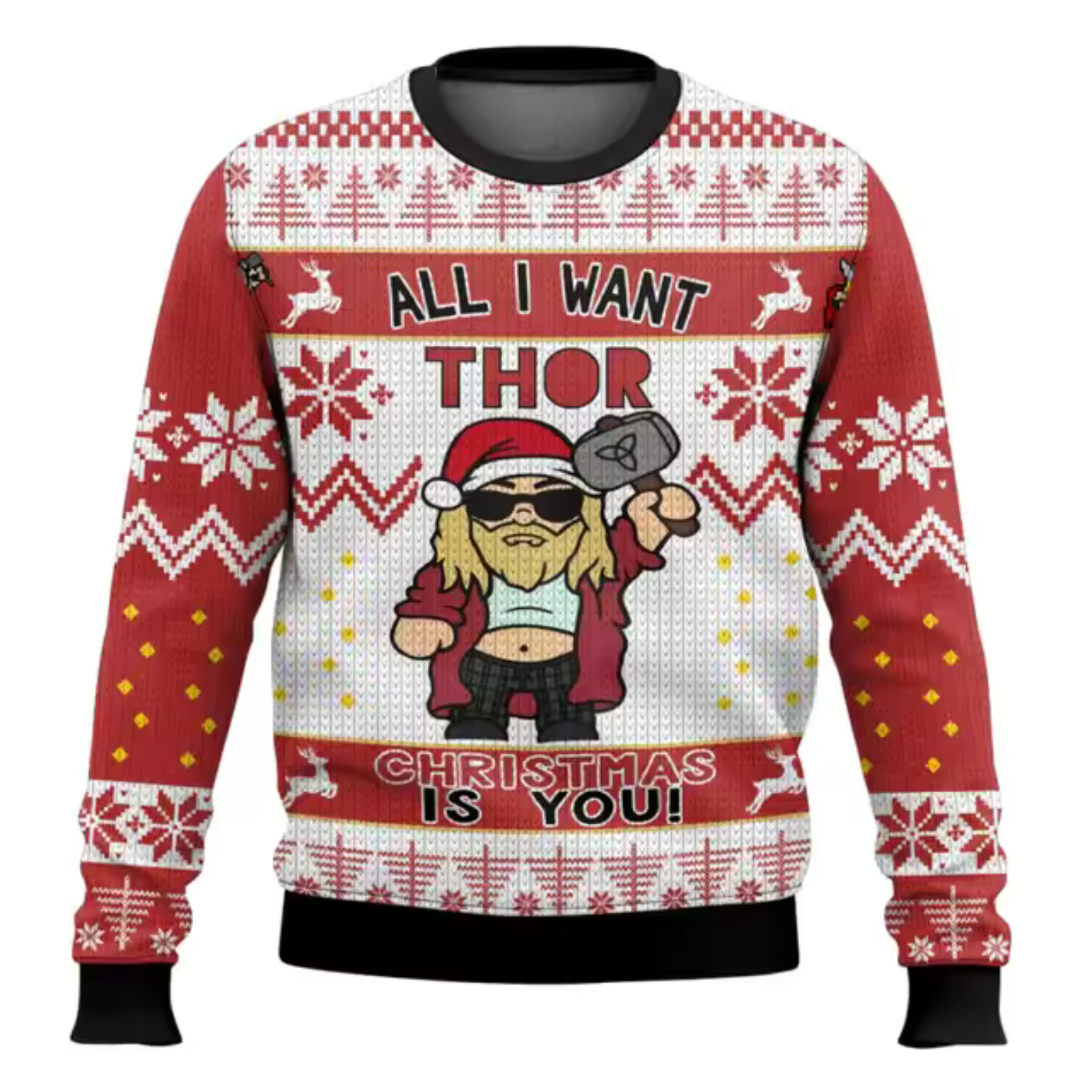 All I Want Thor - Ugly Christmas Sweater All I Want Thor - Ugly Christmas Sweater