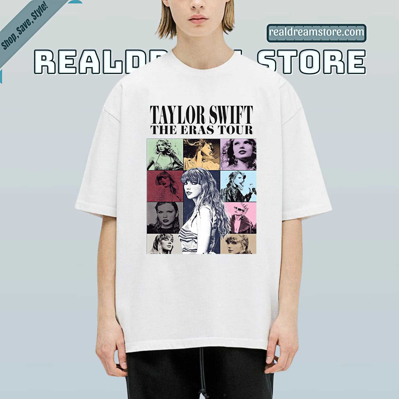 Taylor Swift The Eras Tour Collage Tee - Vintage Swiftie Tribute Shirt