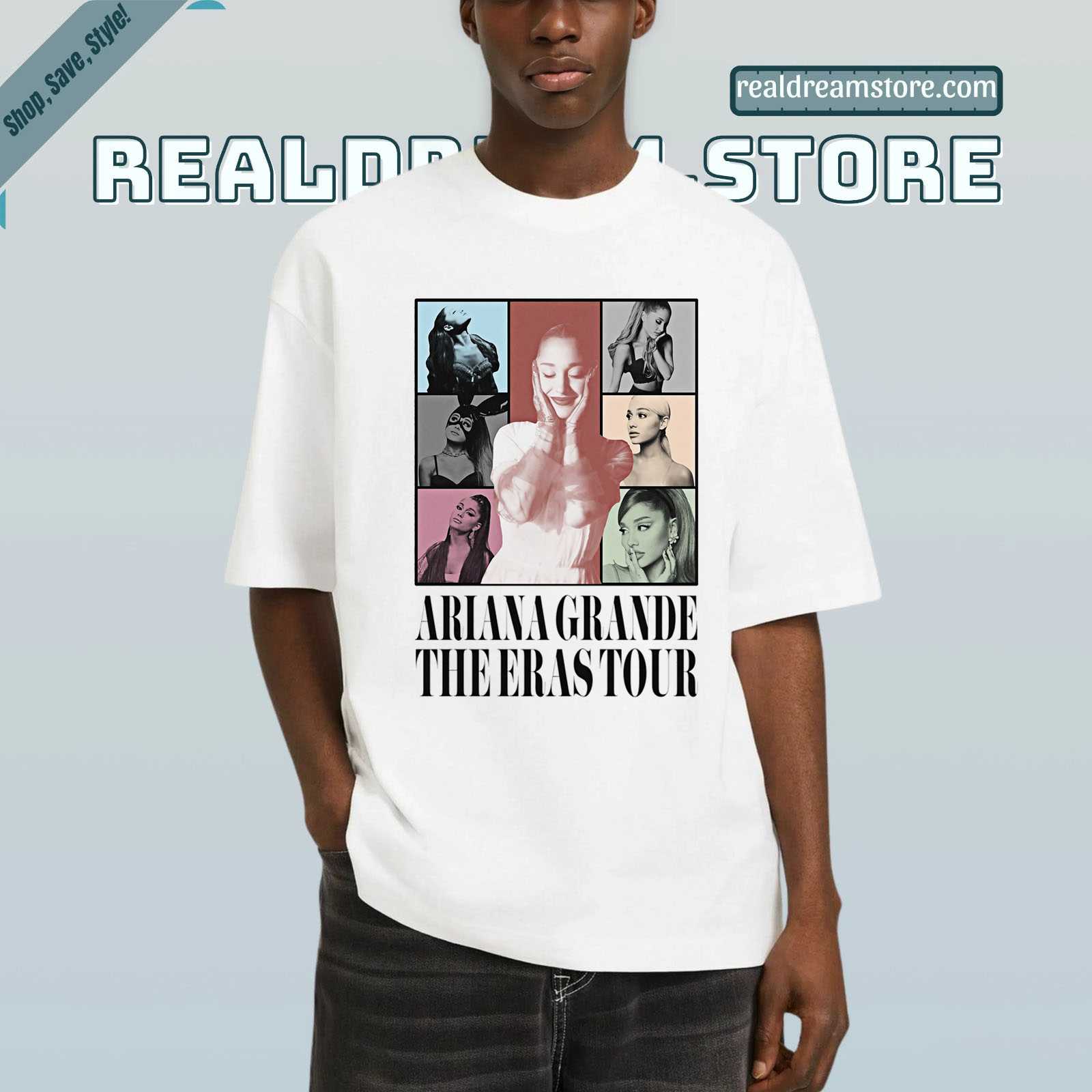 Ariana Grande The Eras Tour Graphic Tee - Pop Icon Evolution Shirt Ariana Grande The Eras Tour Graphic Tee - Pop Icon Evolution Shirt