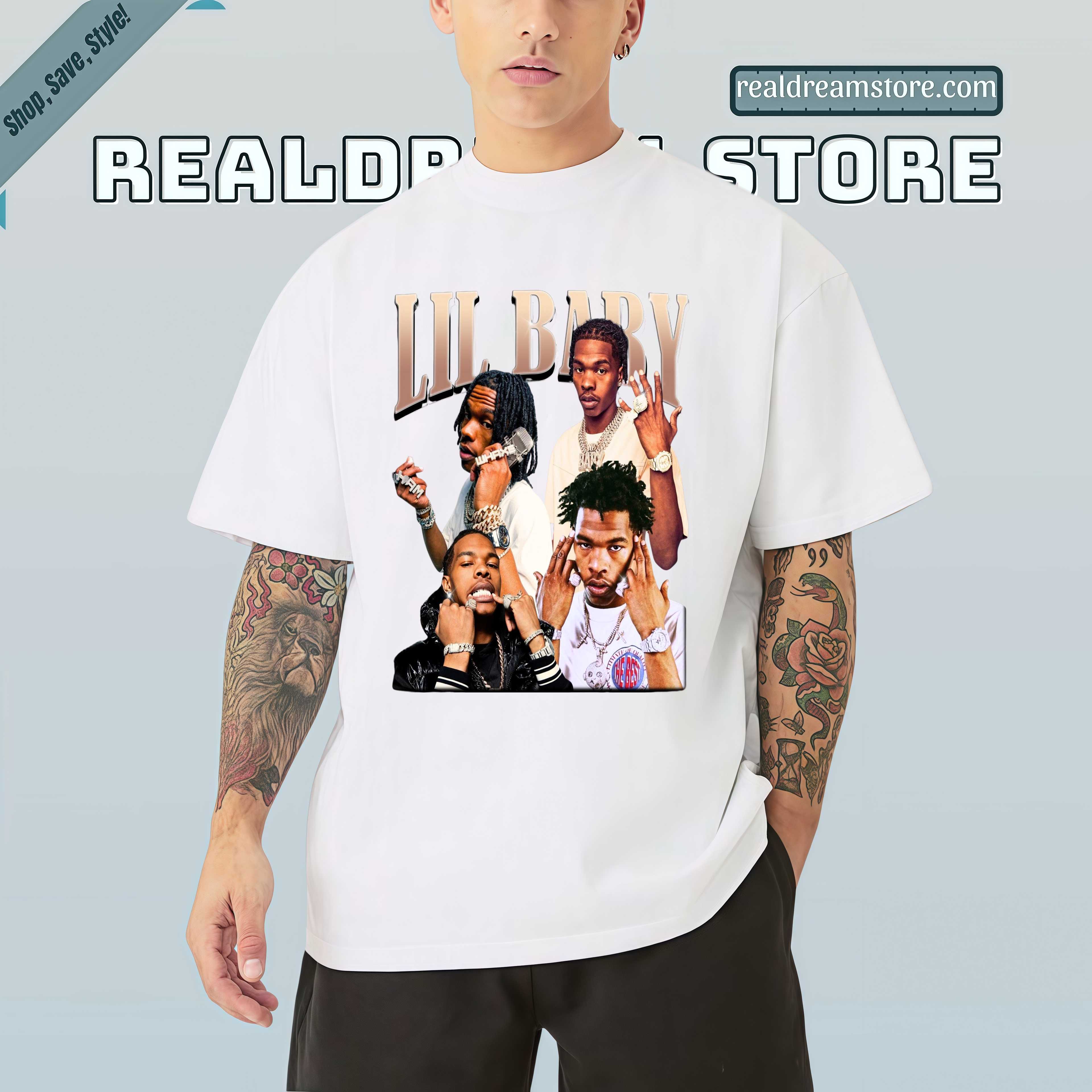 Lil Baby Iconic Collage Graphic Tee - Vintage Rap Aesthetic Fan Shirt Lil Baby Iconic Collage Graphic Tee - Vintage Rap Aesthetic Fan Shirt