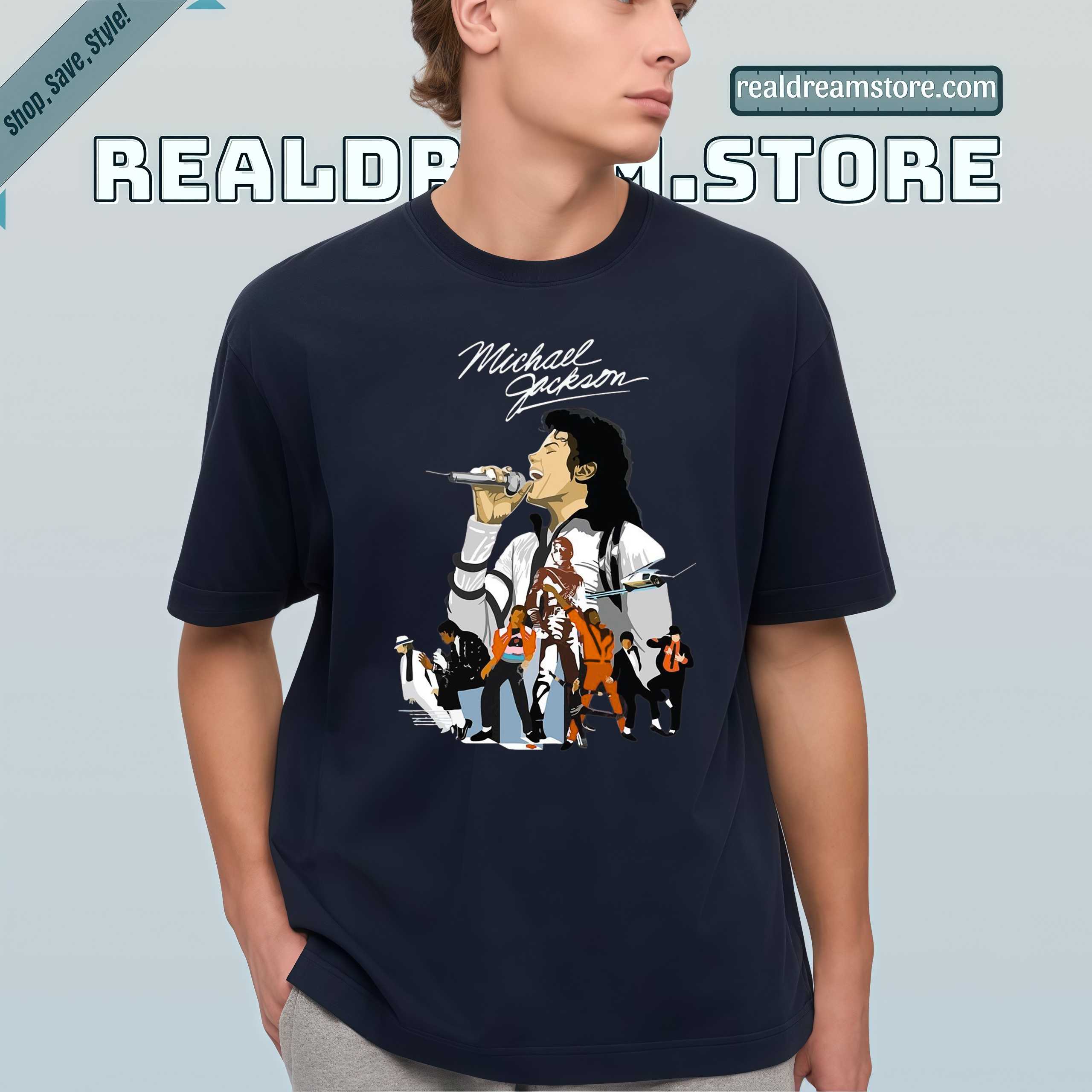 Michael Jackson Iconic Tshirt - Dance & Style Tribute Dark Color Tee Michael Jackson Iconic Tshirt - Dance & Style Tribute Dark Color Tee