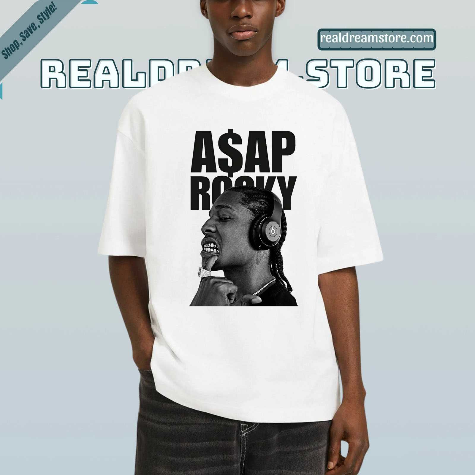 A$ap Rocky Bold Rap Graphic Tee - Monochrome Street Luxe Icon Shirt A$ap Rocky Bold Rap Graphic Tee - Monochrome Street Luxe Icon Shirt