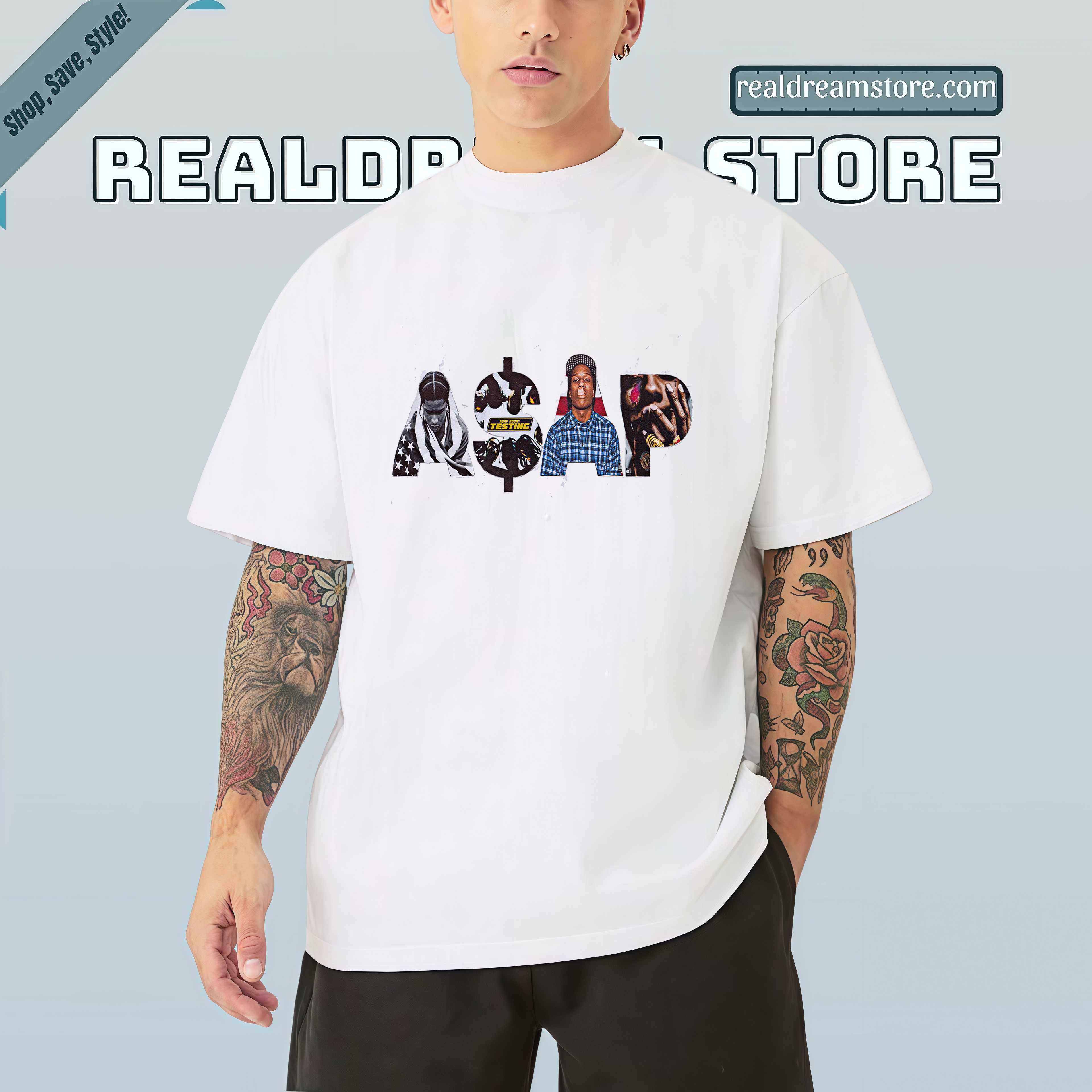 A$ap Rocky Iconic Rap Graphic Tee - Bold Harlem Fashion King Shirt A$ap Rocky Iconic Rap Graphic Tee - Bold Harlem Fashion King Shirt