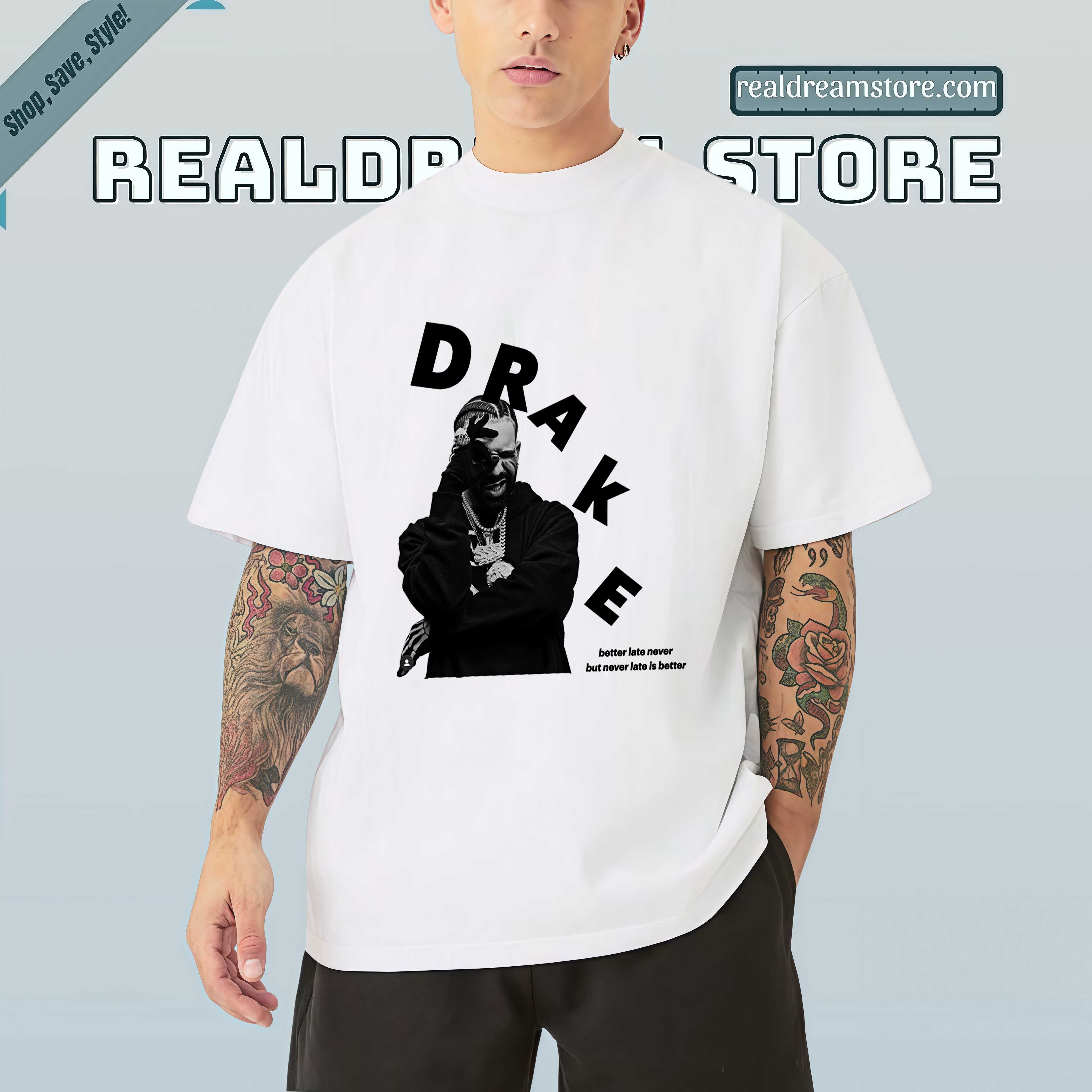 Better Late Never Tee - Drake Graphic Tshirt