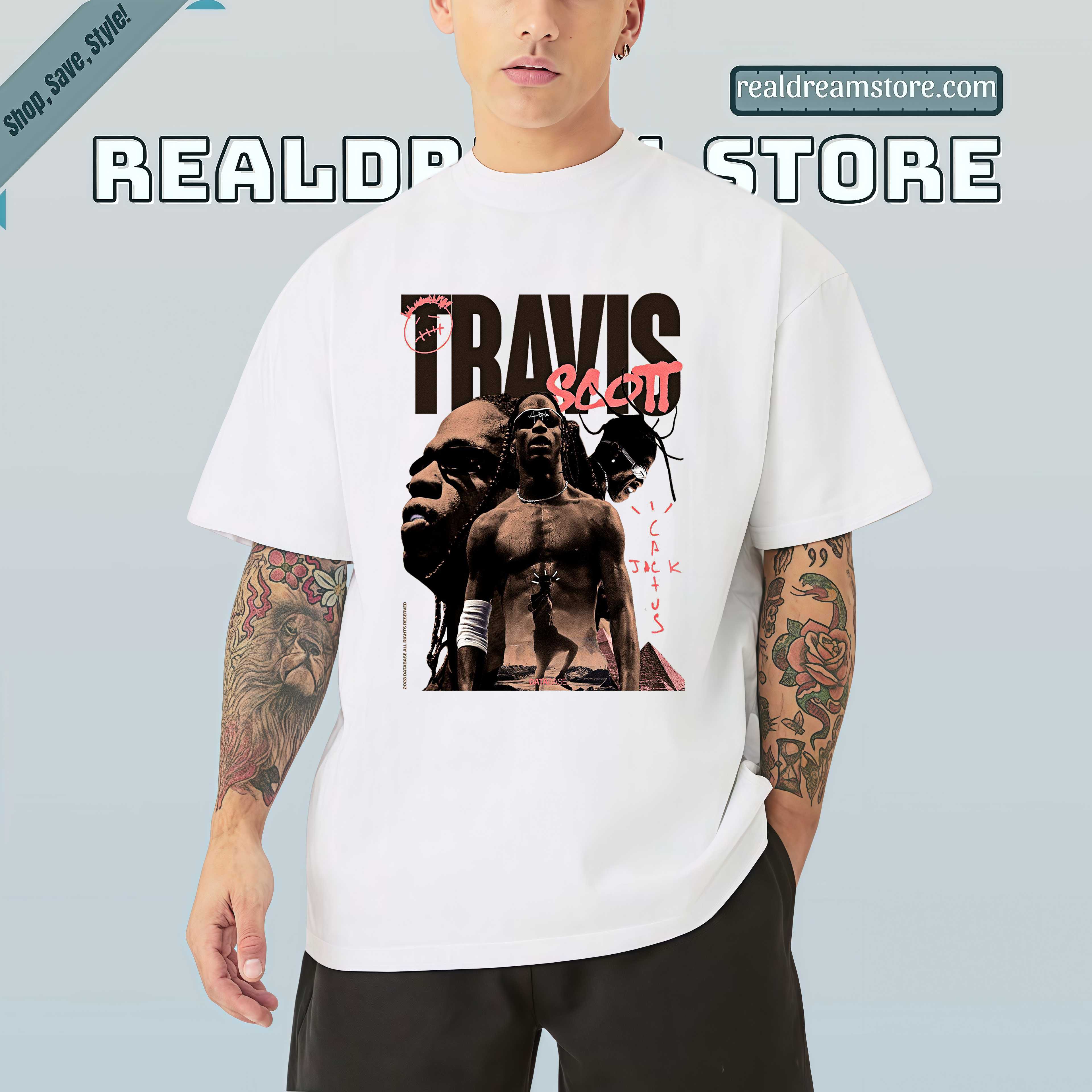 Cactus Flame Bootleg Tee - Travis Fan Graphic Shirt 2 Cactus Flame Bootleg Tee - Travis Fan Graphic Shirt 2