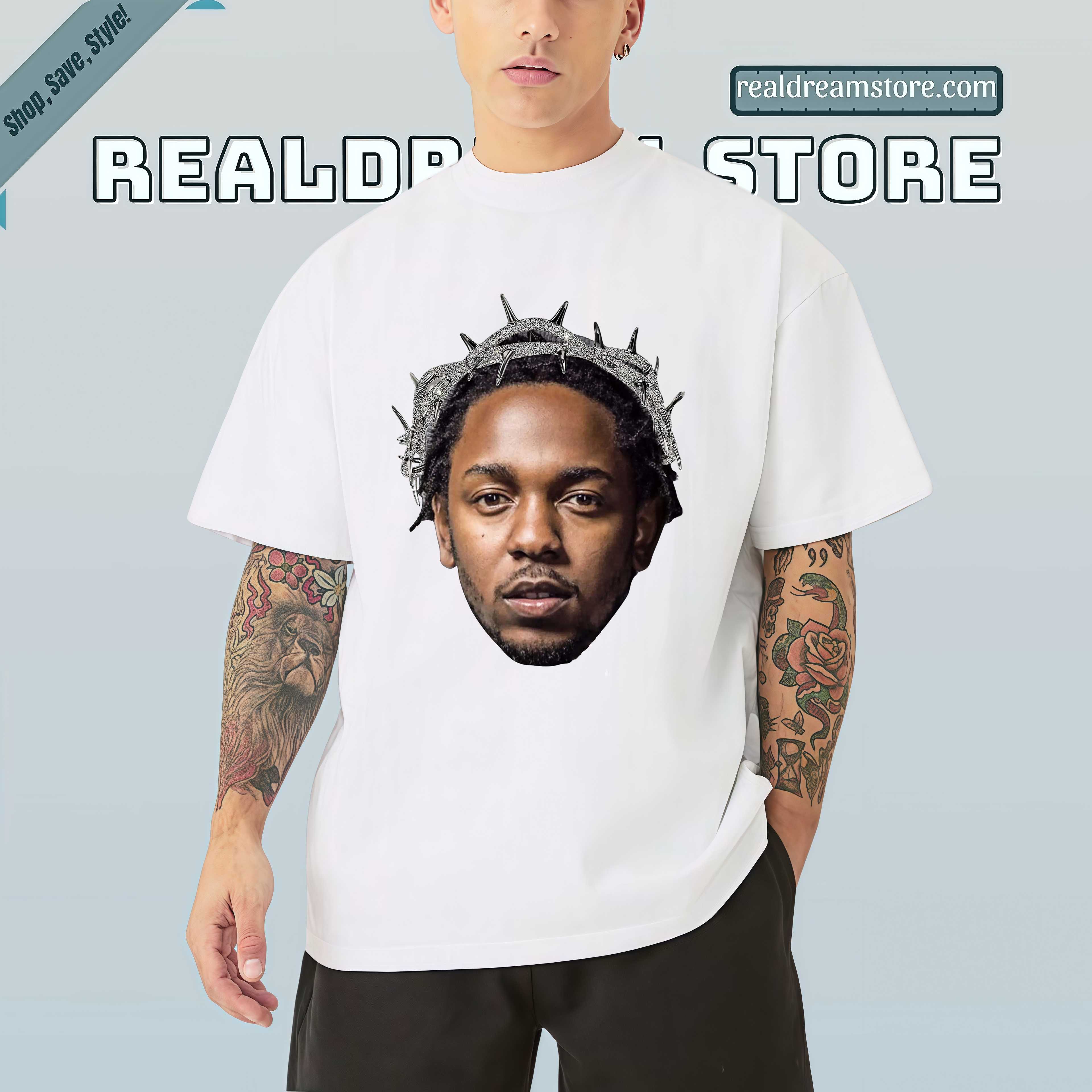 Kendrick Lamar Iconic Art Tee - Kendrick Lamar Crown Streetwear Shirt
