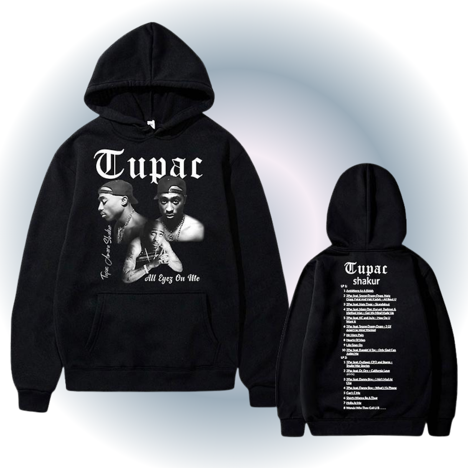 Tupac All Eyez On Me Hoodie - Vintage Rap Merch
