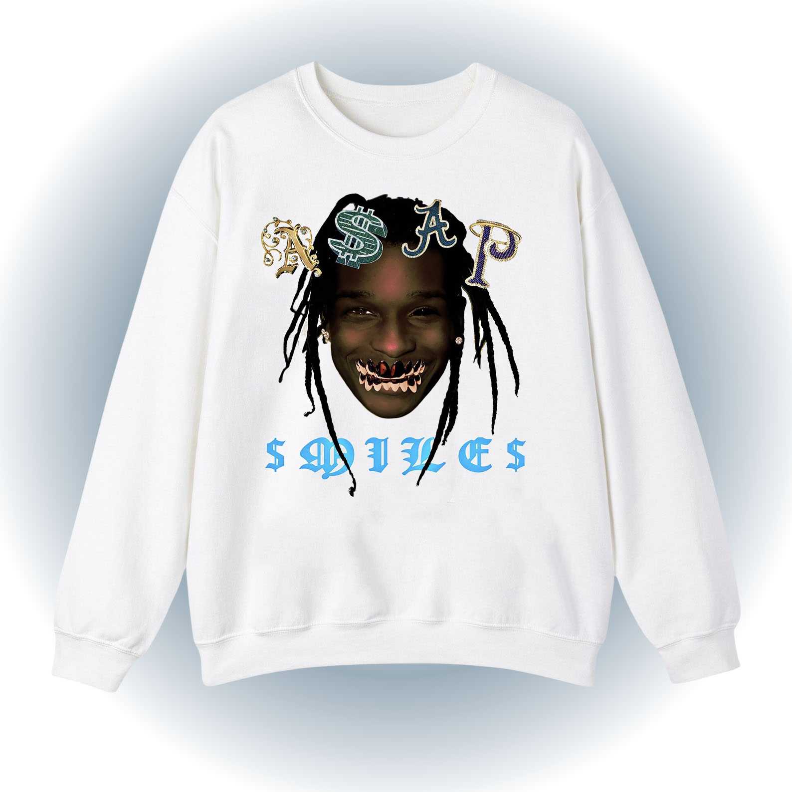 Asap Smiles Sweatshirt – Grillz Face Sweatshirt Asap Smiles Sweatshirt – Grillz Face Sweatshirt