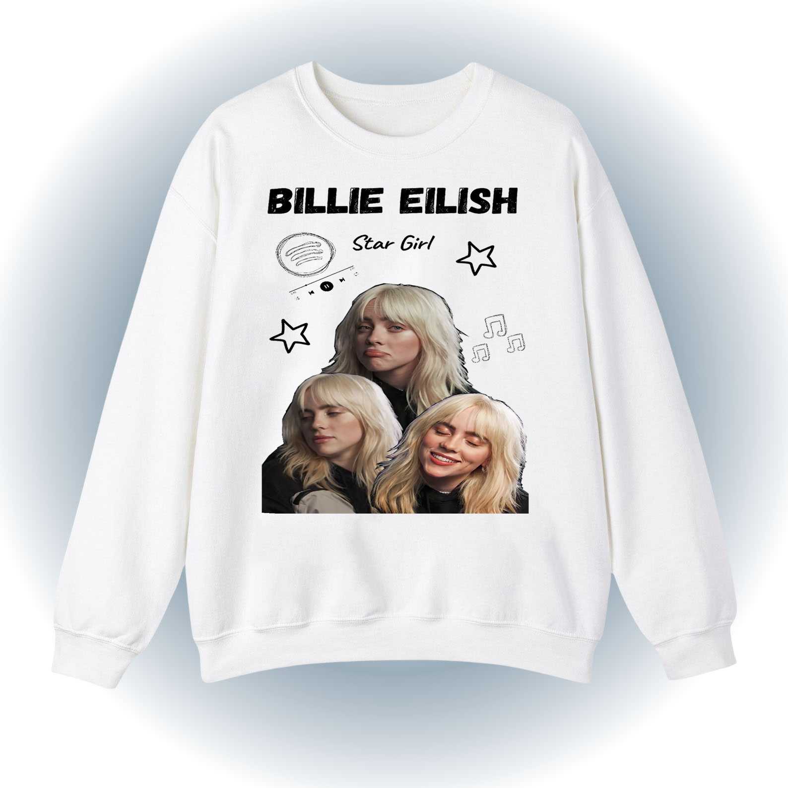 Billie Eilish Sweatshirt – Star Girl Sweatshirt Billie Eilish Sweatshirt – Star Girl Sweatshirt