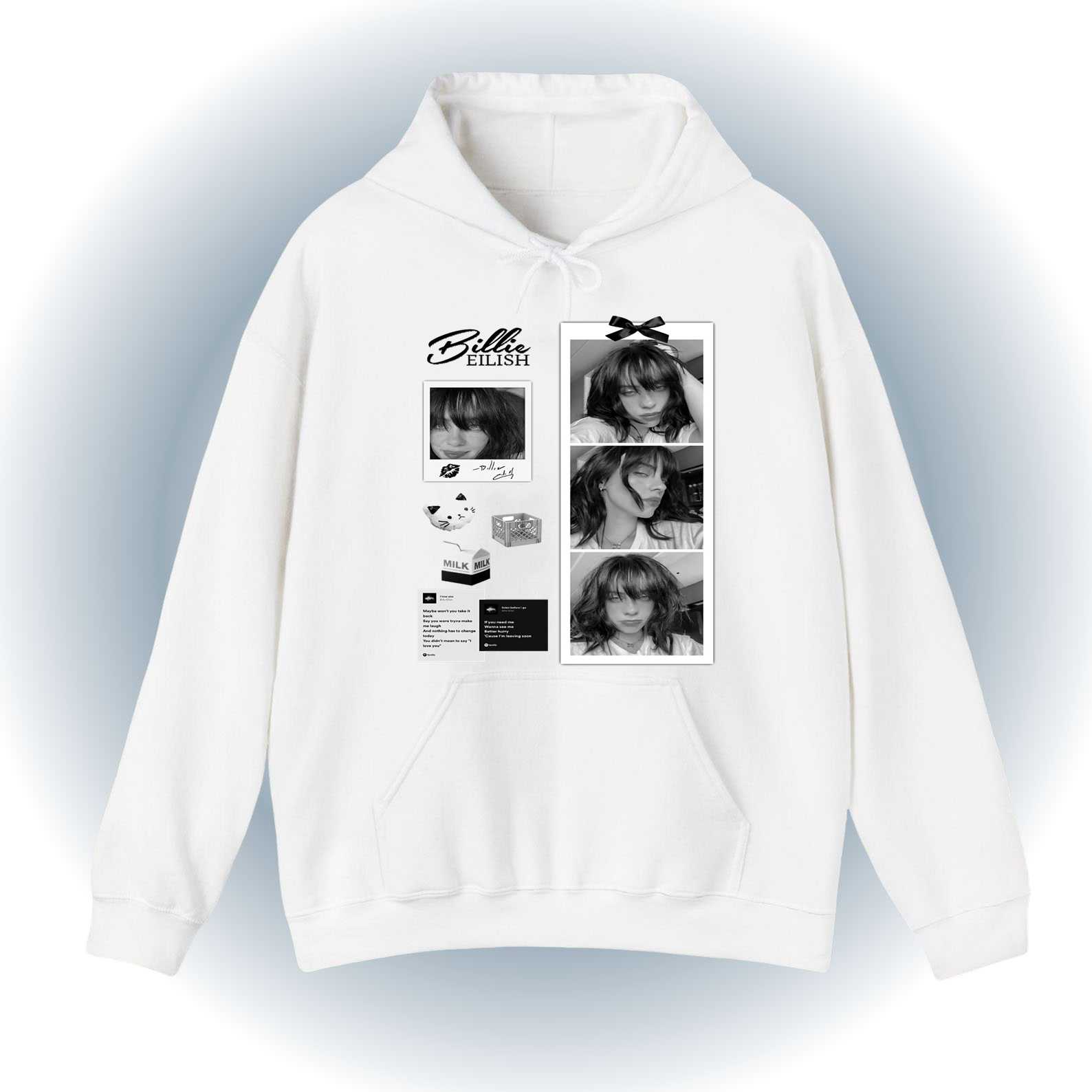 Billie Eilish Hoodie – Black Bow Hoodie Billie Eilish Hoodie – Black Bow Hoodie