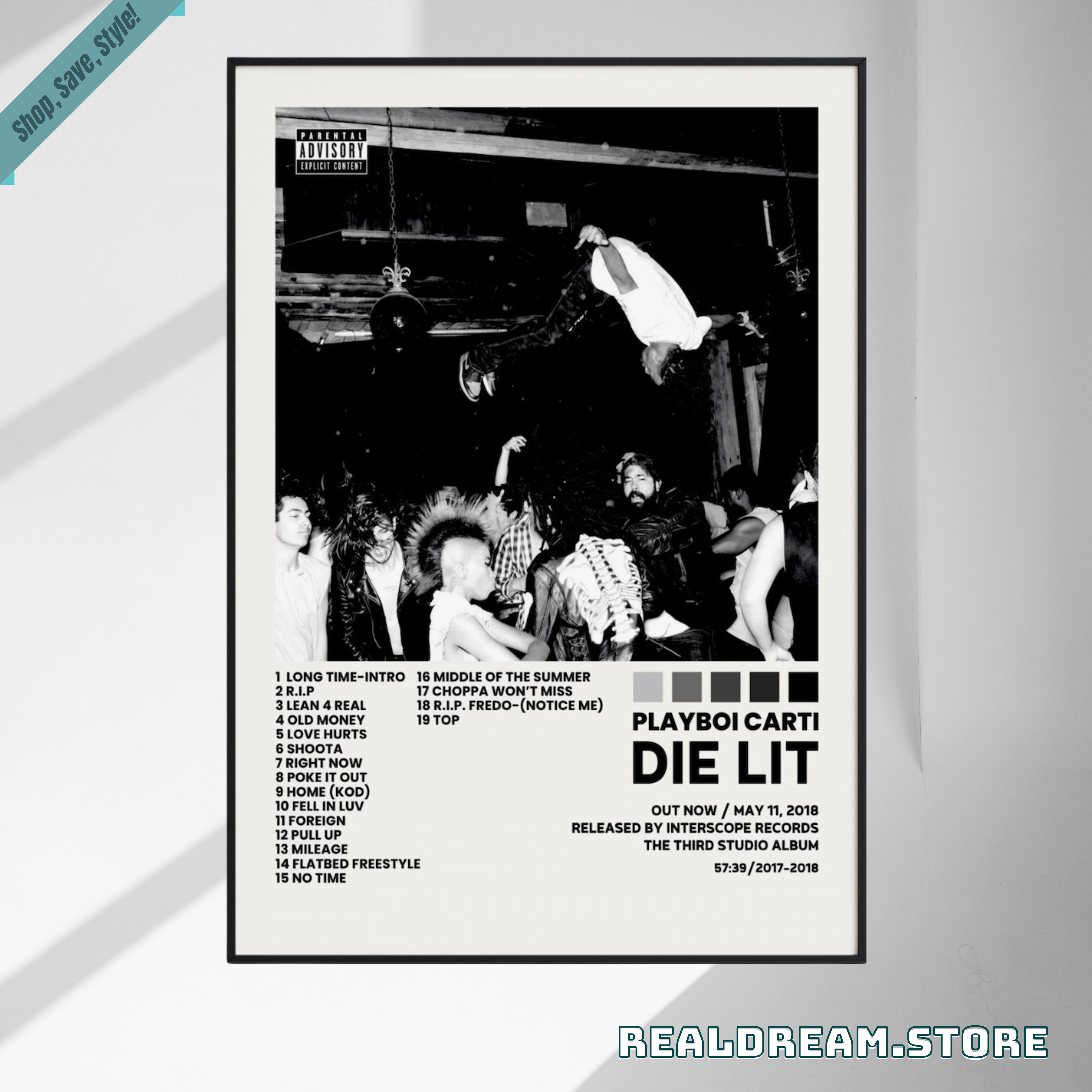 Playboi Carti Die Lit Poster - Punk Rap Aesthetic Wall Decor