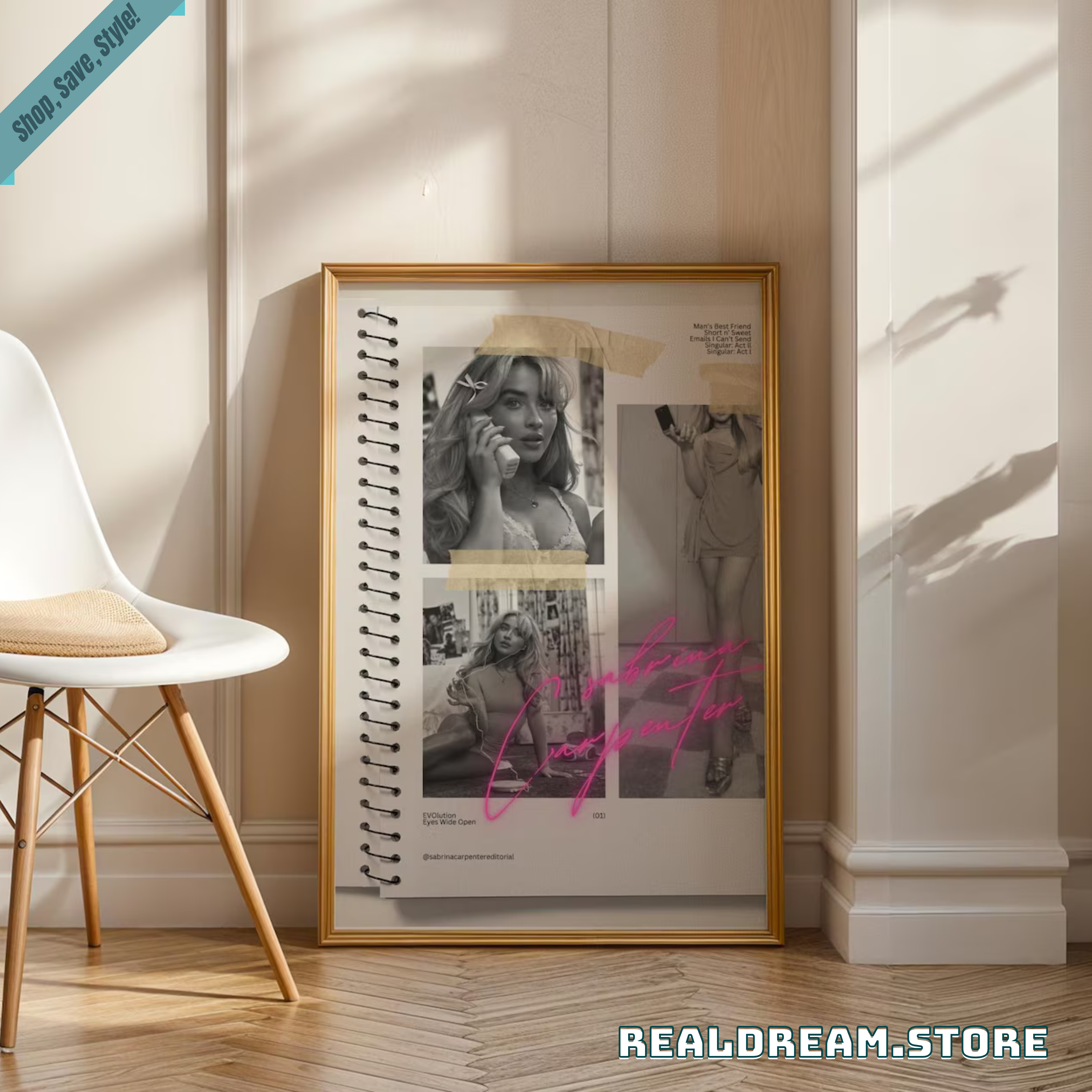 Sabrina Carpenter Music Poster - Neon Aesthetic Decor