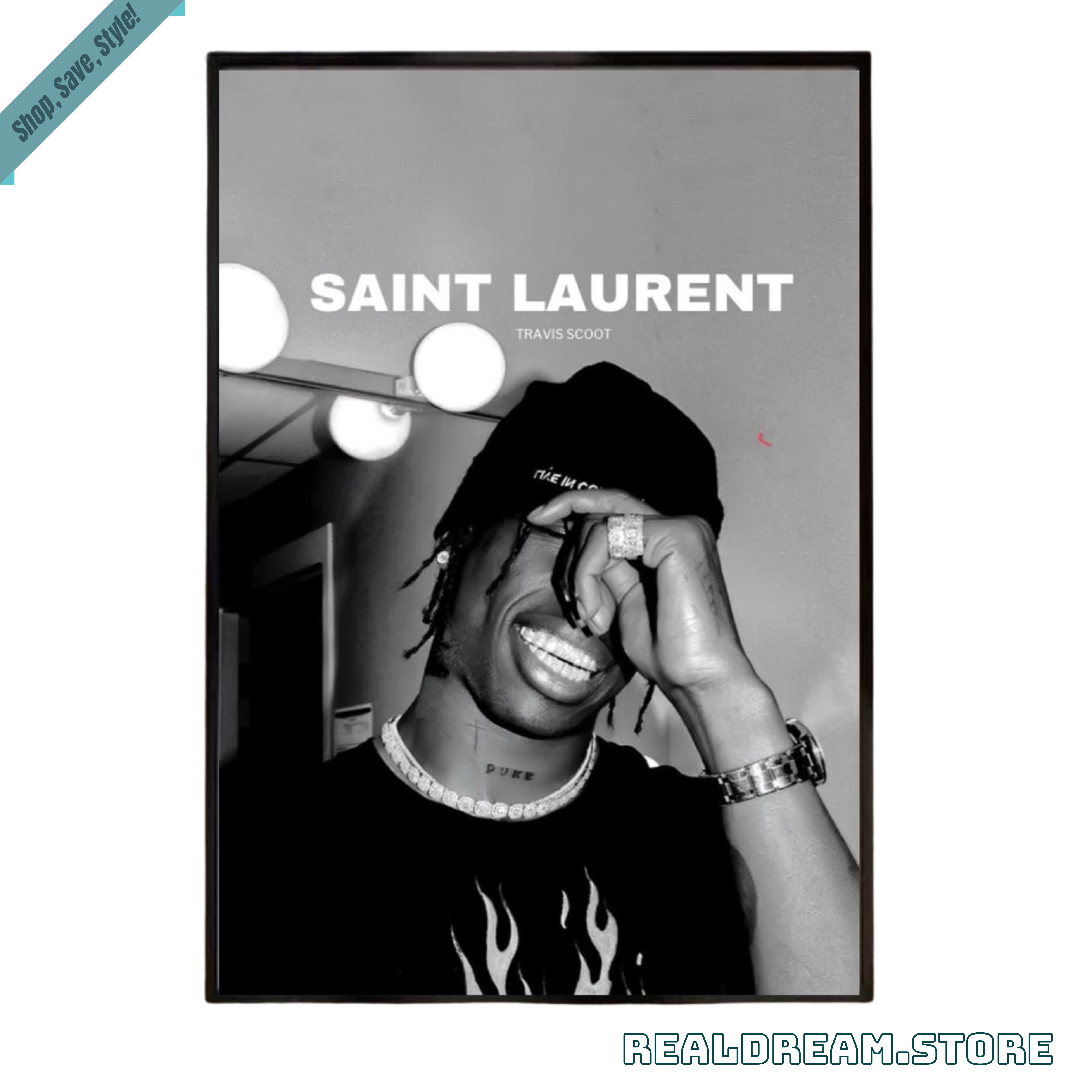 Travis Scott Saint Laurent Poster - Fashion Hiphop Wall Art Print 3 Travis Scott Saint Laurent Poster - Fashion Hiphop Wall Art Print 3
