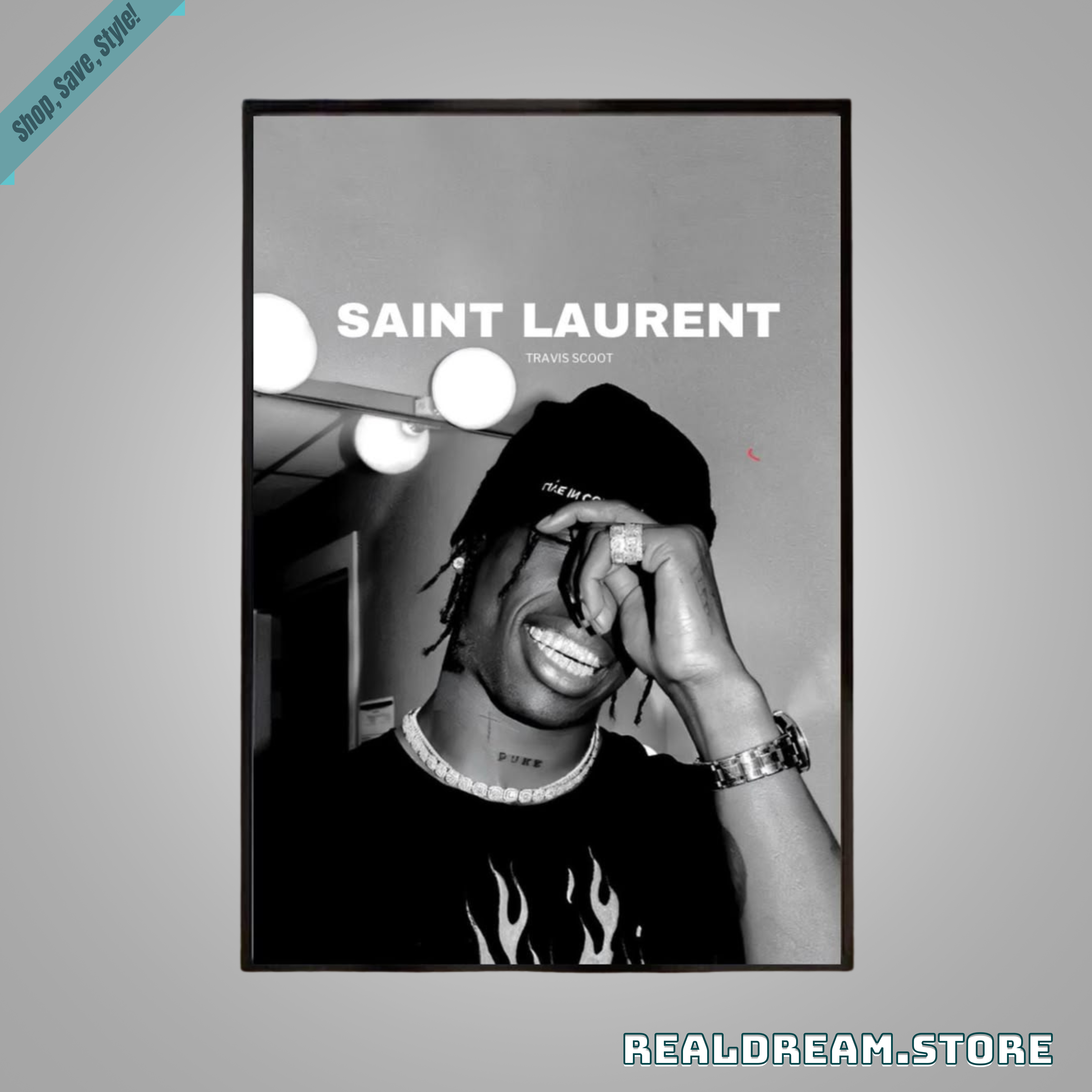Travis Scott Saint Laurent Poster - Fashion Hiphop Wall Art Print 4 Travis Scott Saint Laurent Poster - Fashion Hiphop Wall Art Print 4