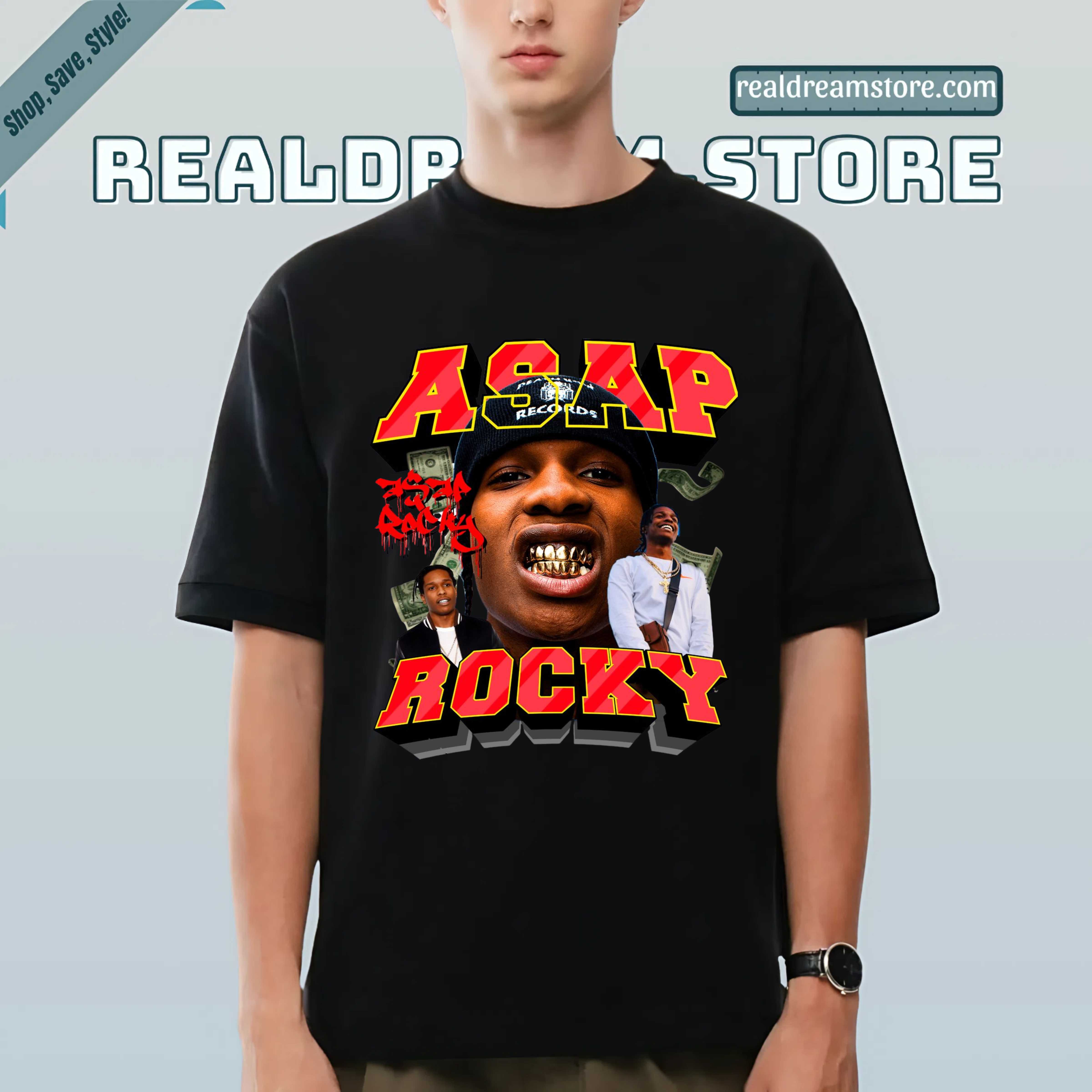 A$ap Rocky Grillz Glory Tee - Harlem Swagger Retro Style A$ap Rocky Grillz Glory Tee - Harlem Swagger Retro Style