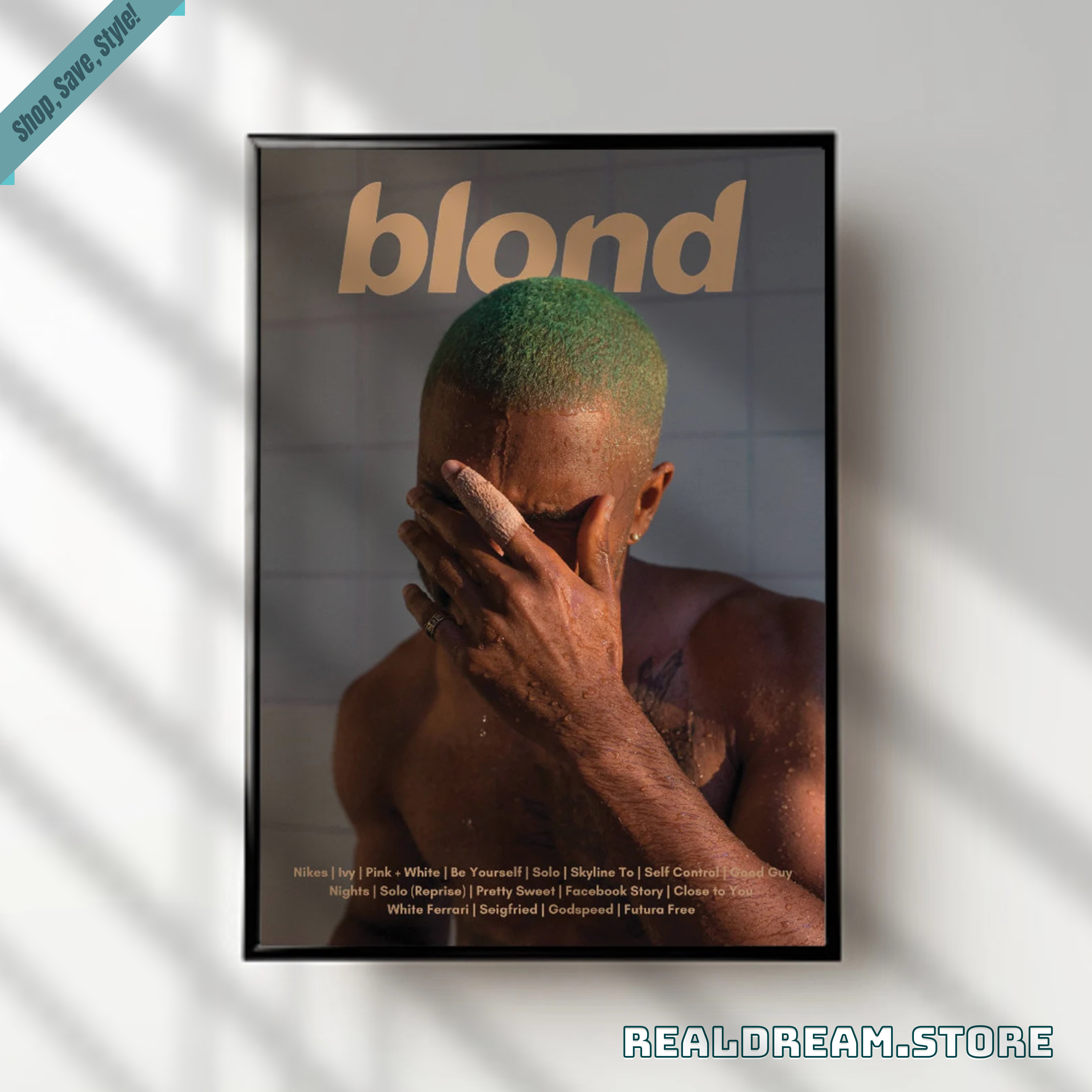 Frank Ocean Blond Album Cover Poster - Tracklist Art Print Music Decor