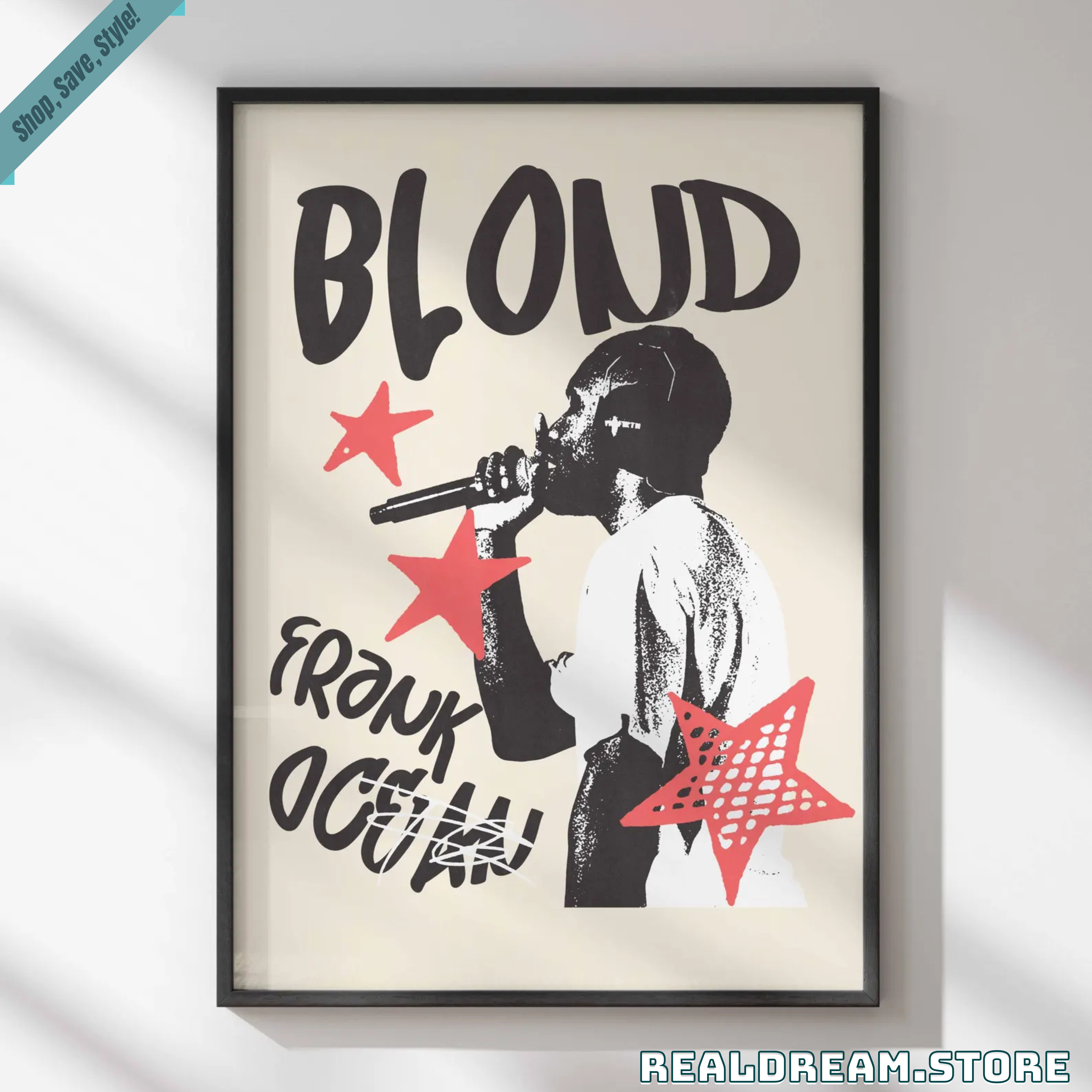 Frank Ocean Blond Poster - Indie Pop Art Style Music Wall Decor 2 Frank Ocean Blond Poster - Indie Pop Art Style Music Wall Decor 2