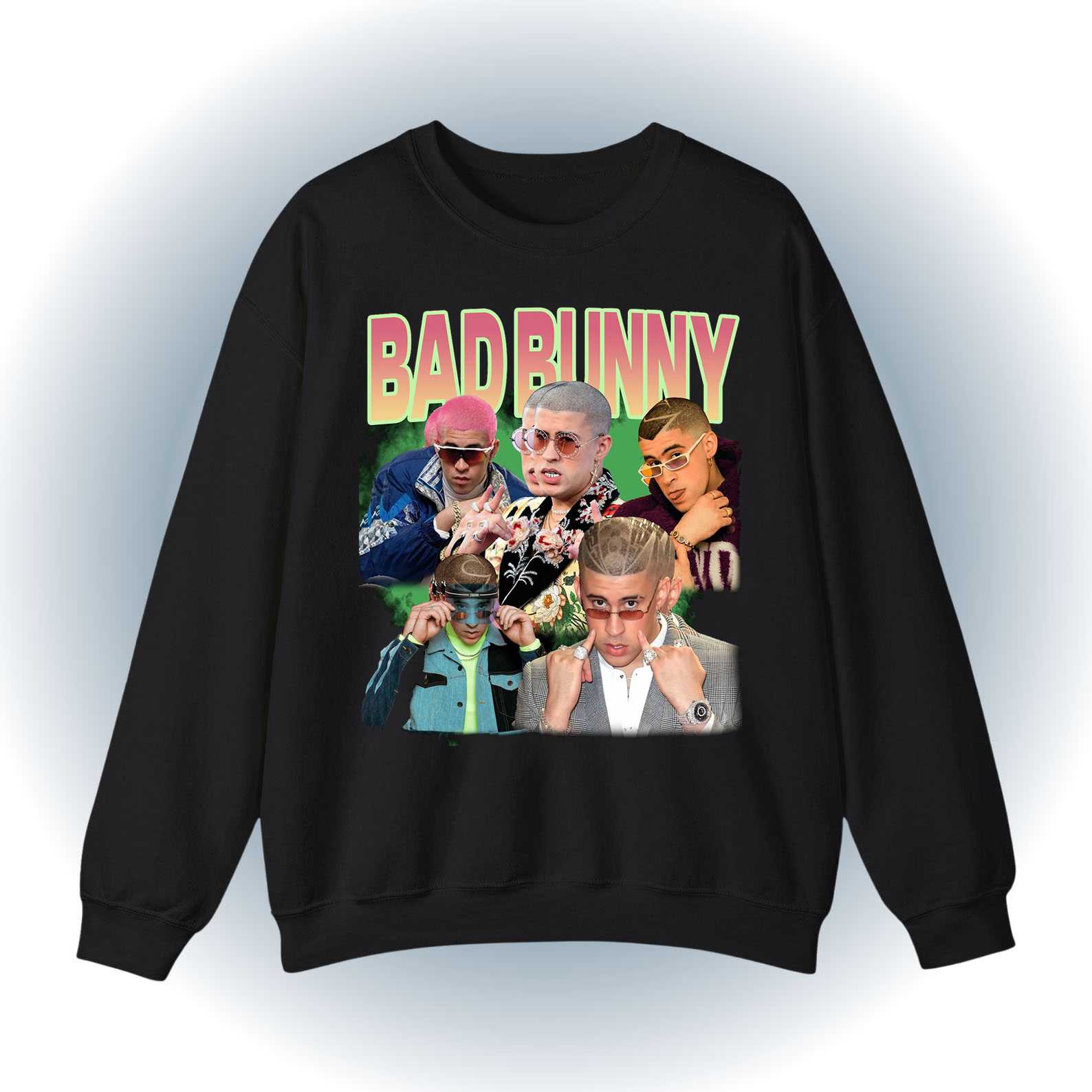 Bad Bunny Style Sweatshirt - Retro Collage Y2k Crewneck