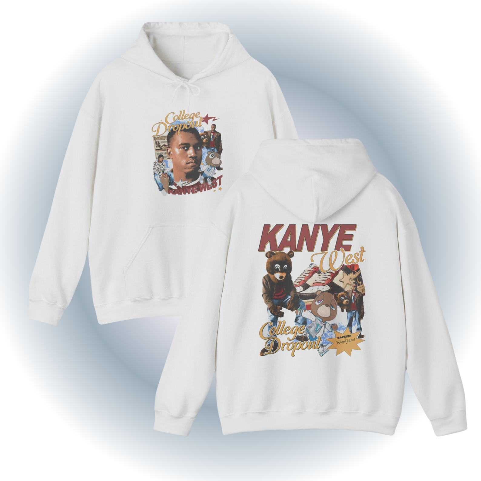 Kanye West College Dropout Hoodie - Vintage Album Merch Kanye West College Dropout Hoodie - Vintage Album Merch