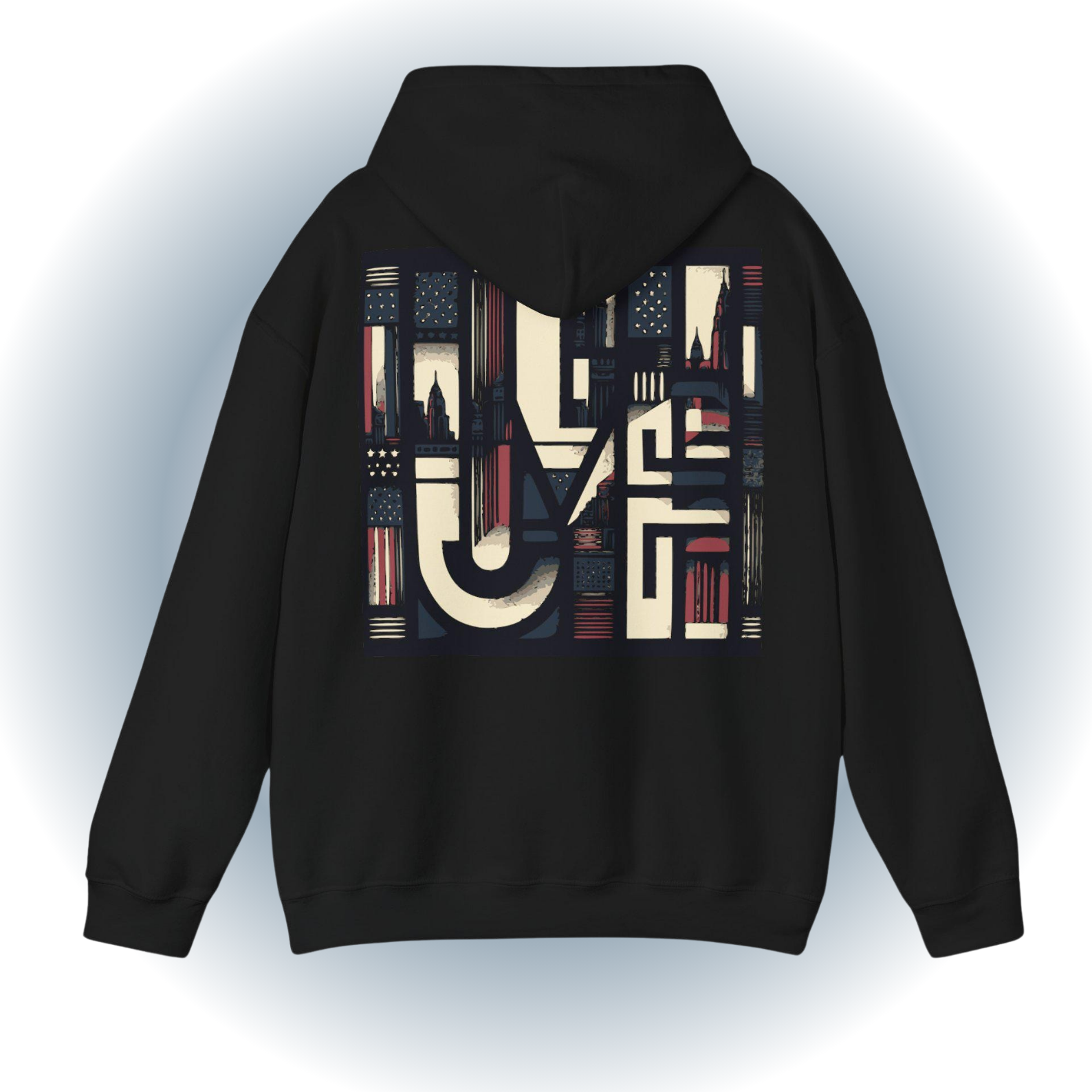 American Style Abstract Hoodie - Urban Art Design